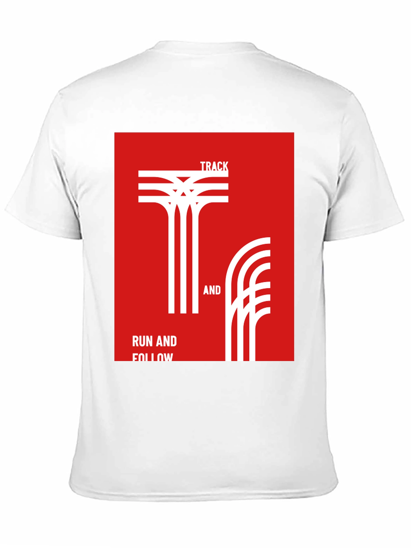 Black Track & Field Graphic T-Shirt - Run and Follow Tee view 11