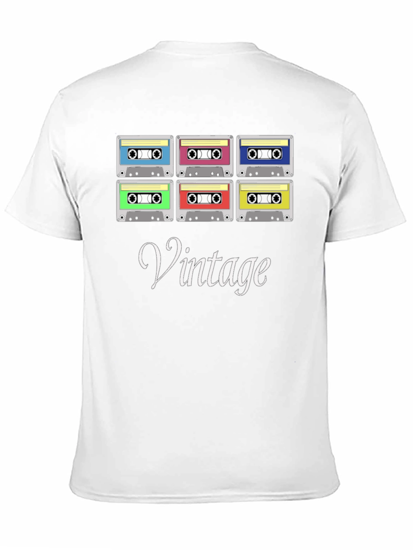 Black Retro Cassette Tape Vintage T-Shirt view 11