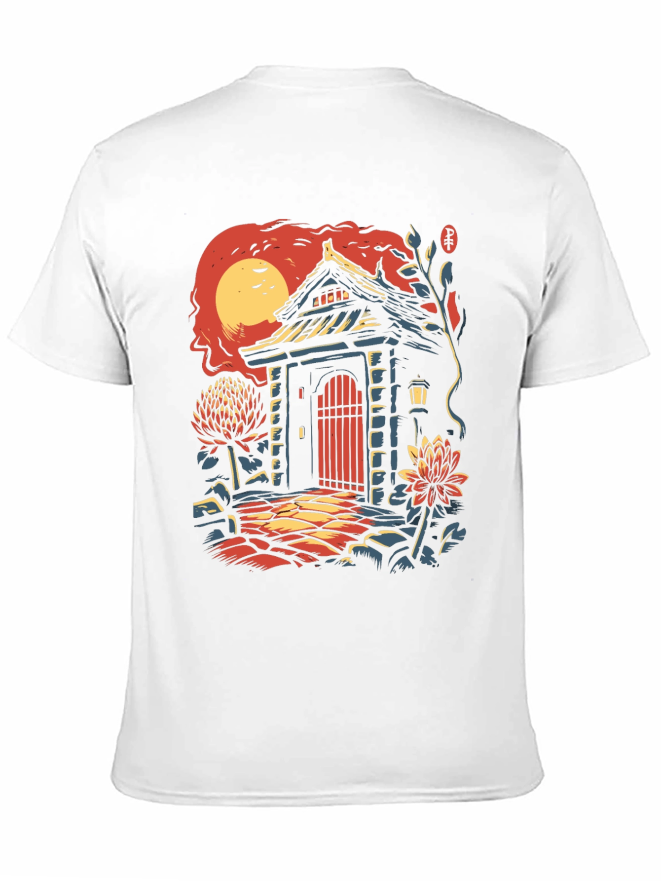 Black Japanese Gate T-Shirt - Unique Graphic Tee view 11