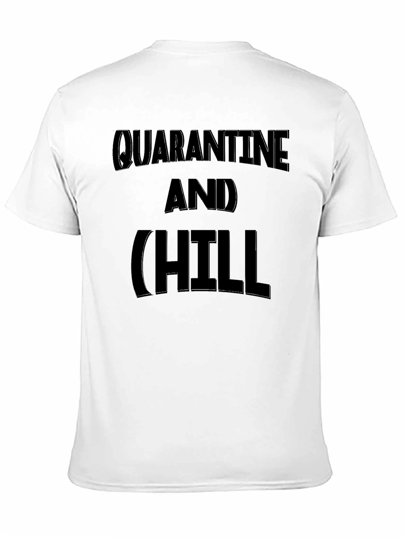 Black Quarantine and Chill Graphic Tee - Black Cotton Blend view 11