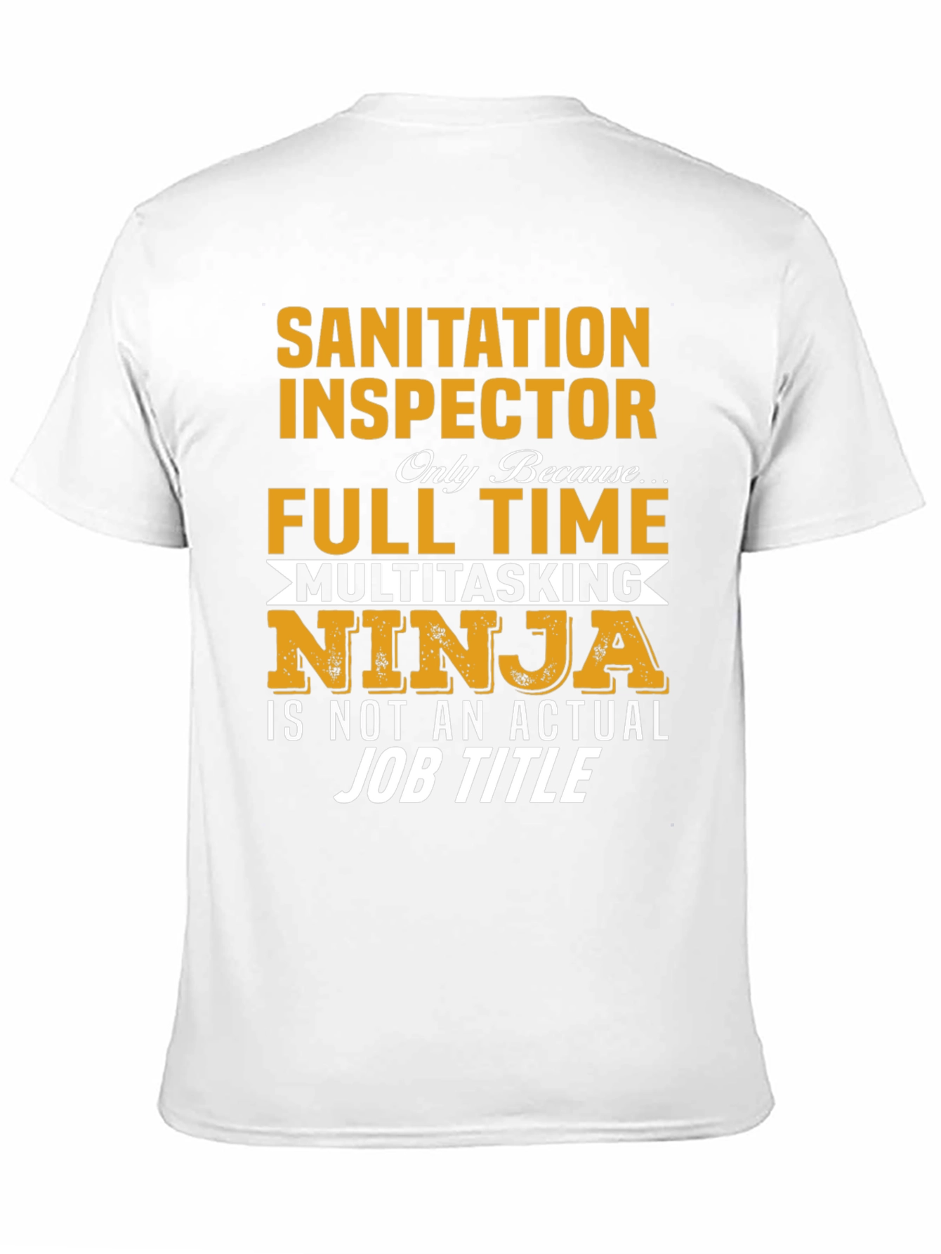 Black Sanitation Inspector T-Shirt Multitasking Ninja Job view 11