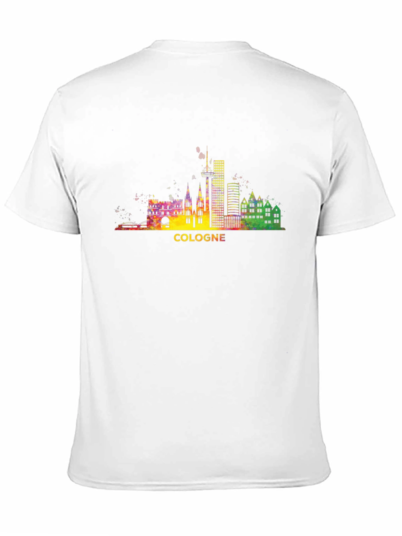 Black Cologne Germany Skyline T-Shirt - Vibrant Cityscape Design view 11