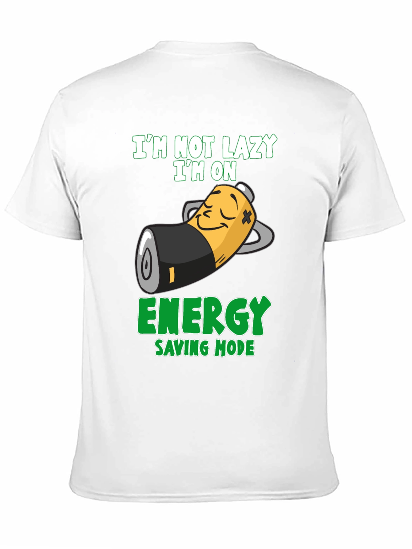 Black Lazy Mode T-Shirt - Energy Saving Mode Graphic Tee view 11