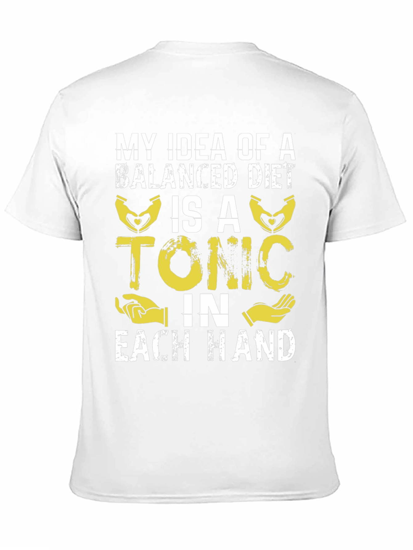 Black Balanced Diet Tonic T-Shirt - Funny Graphic Tee view 11