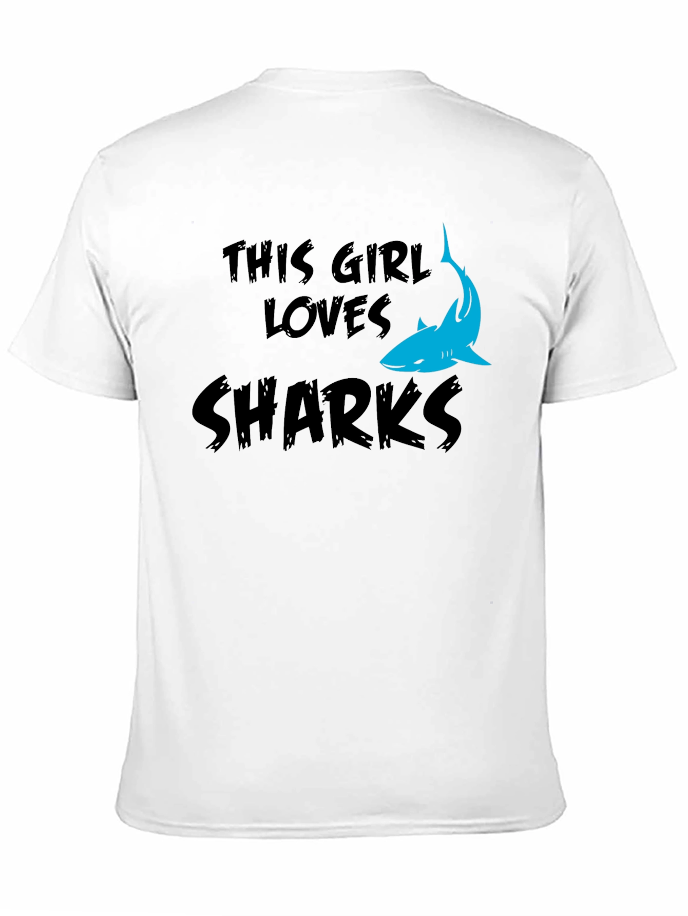 Black This Girl Loves Sharks Graphic Tee - Unisex view 11