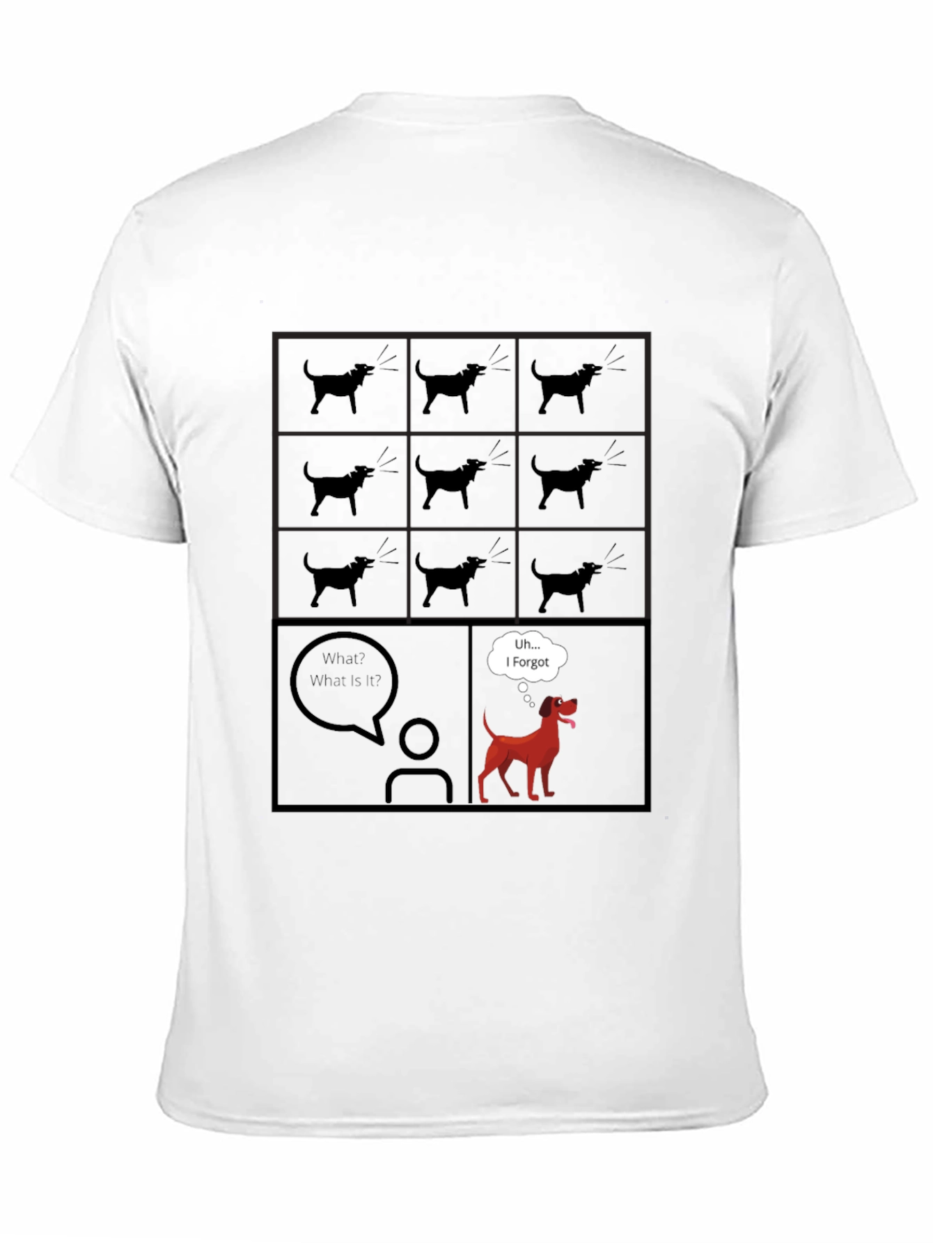 Black Dog Forgetfulness Graphic Tee - Men's Black T-Shirt view 11