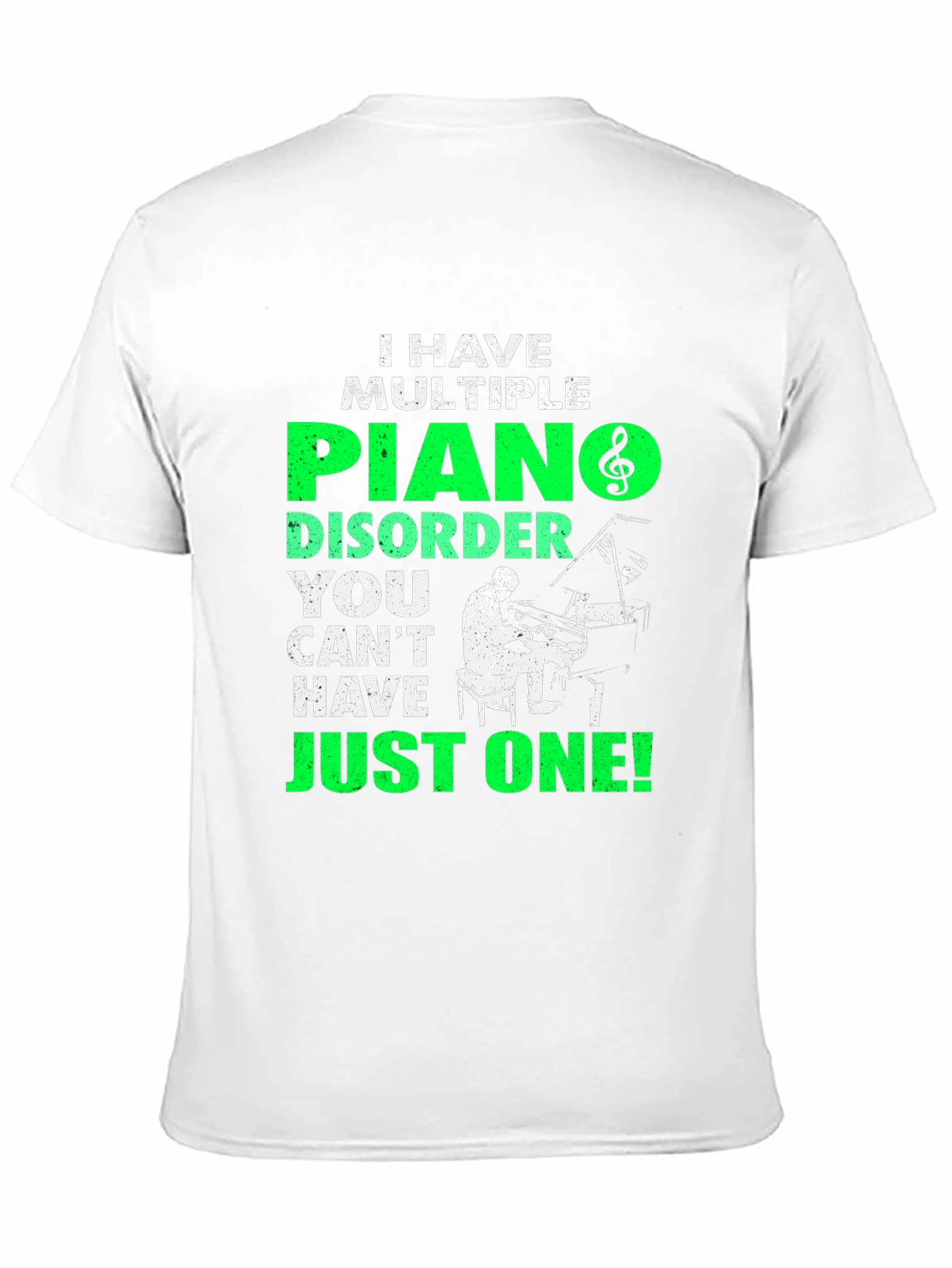 Black Piano Disorder T-Shirt - Musical Humor Tee view 11