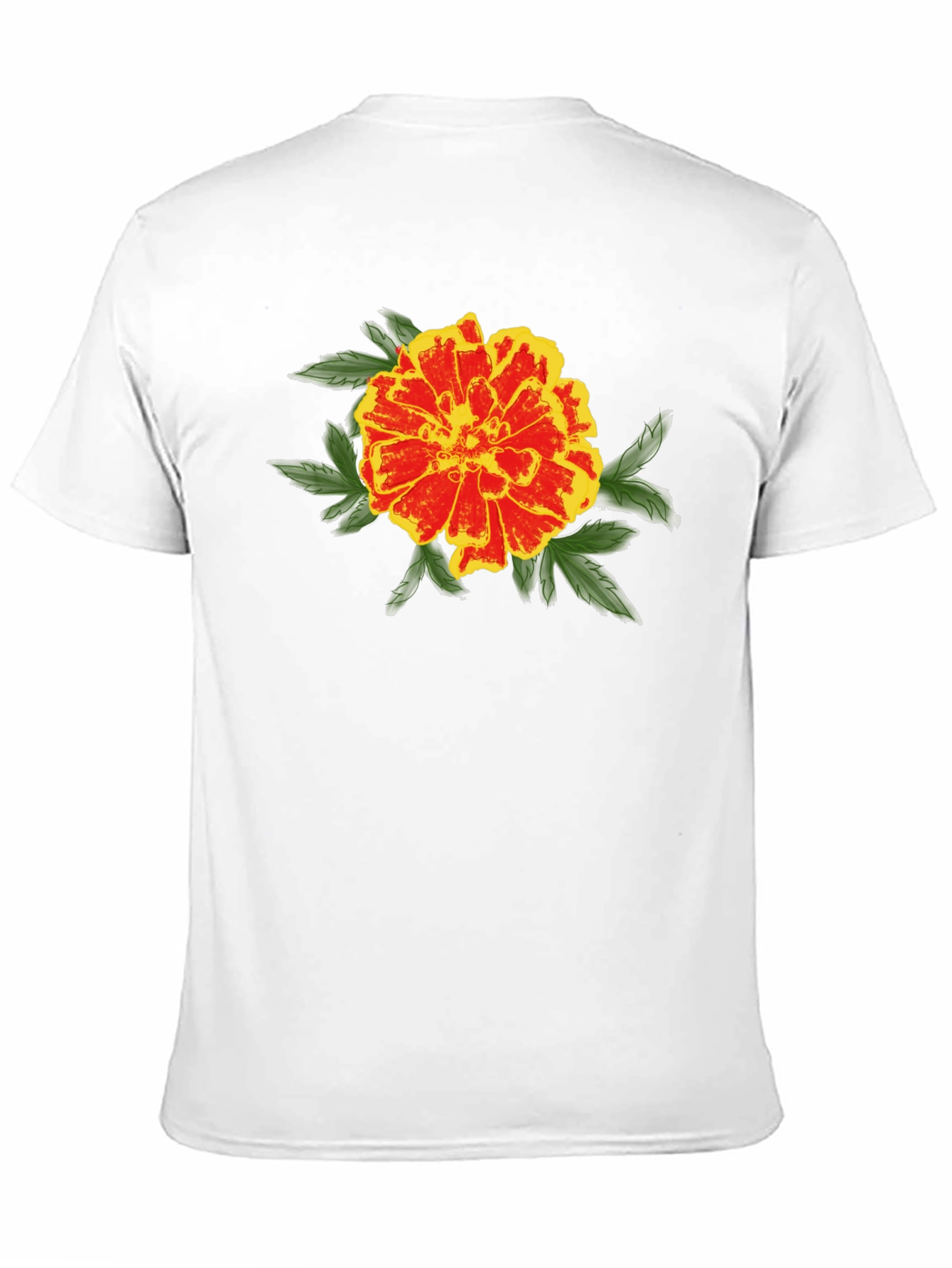 Black Marigold Graphic Black T-Shirt - Stylish Floral Design view 11