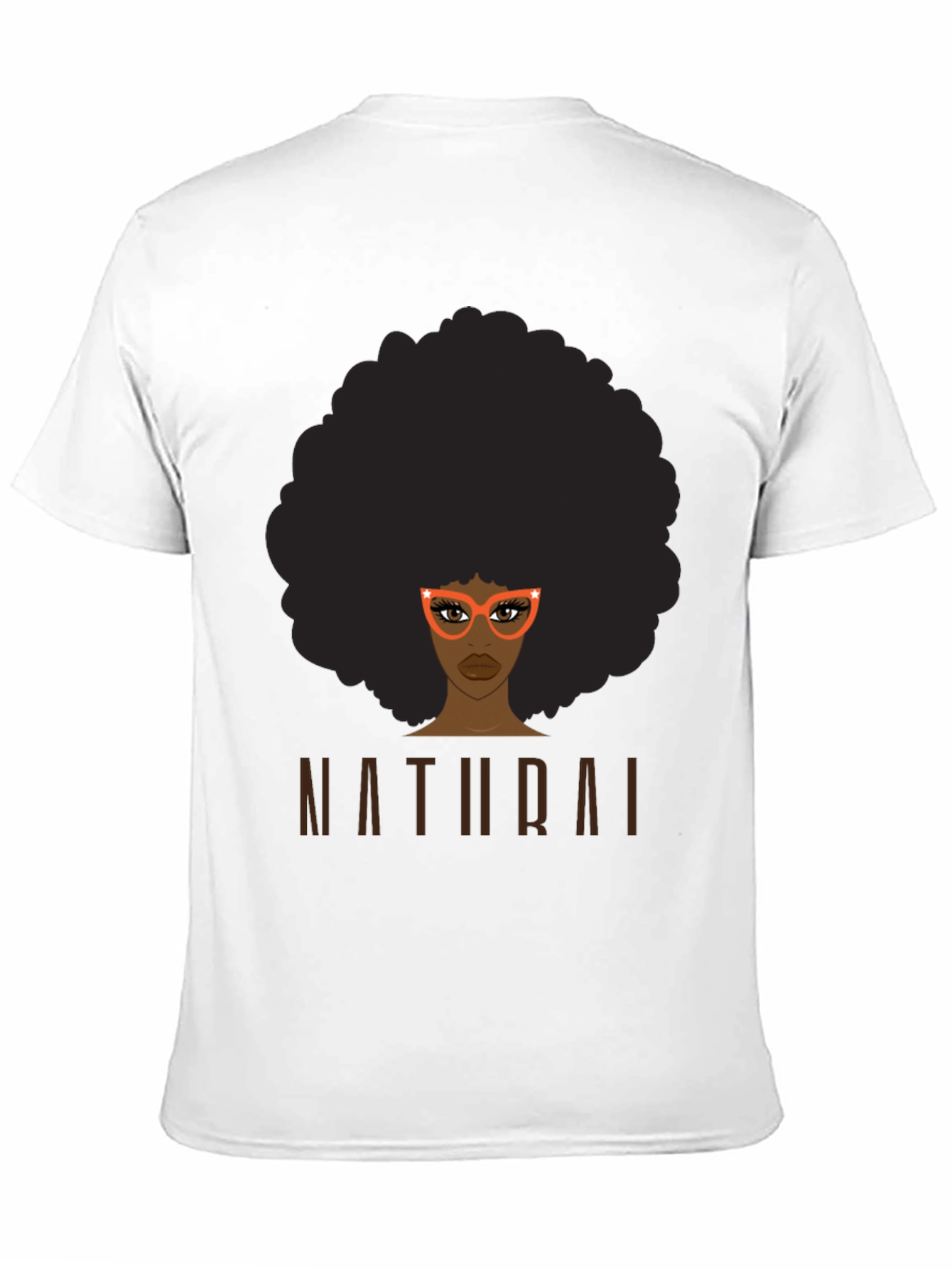 Black Natural Afro Graphic Tee - Unisex Black T-Shirt view 11