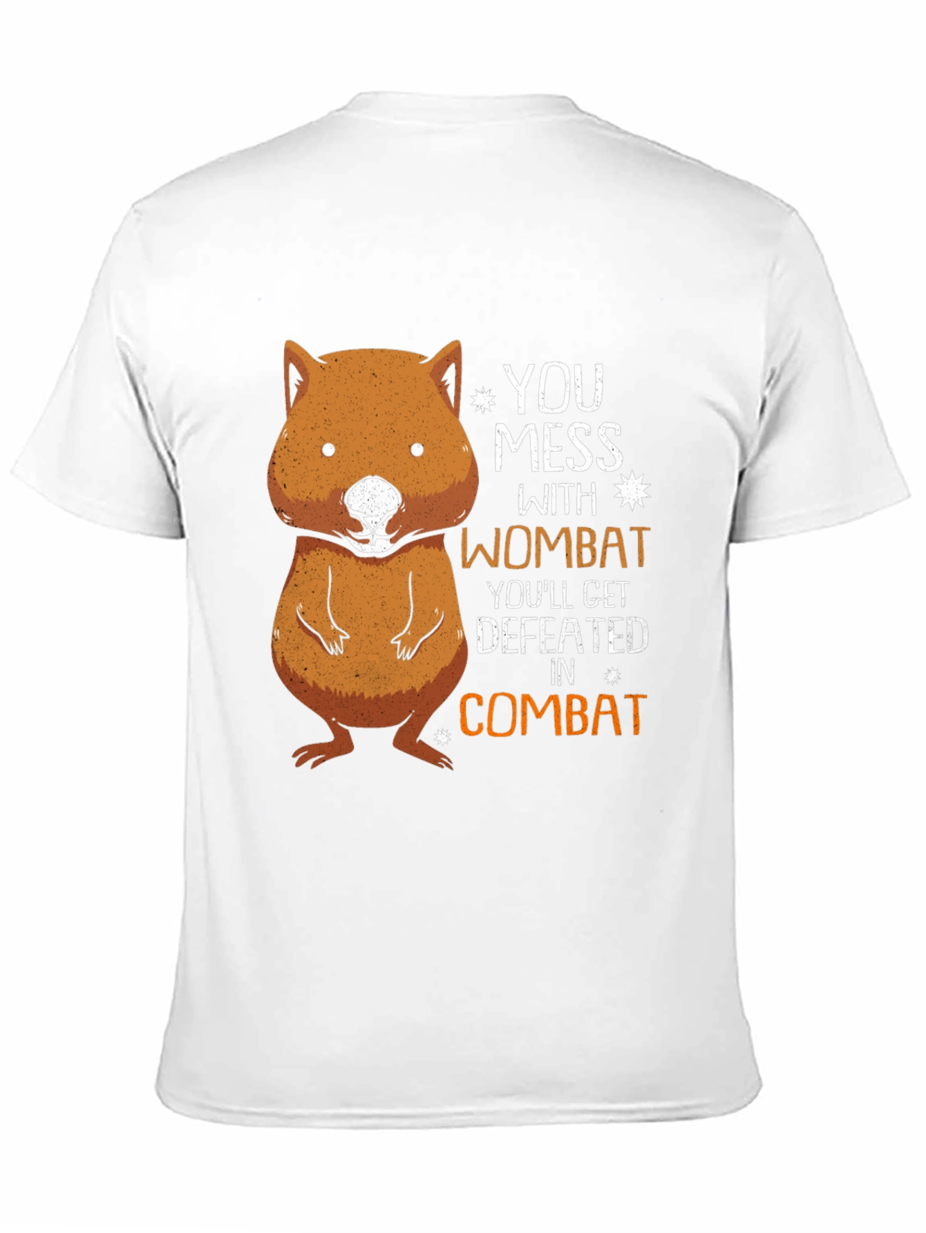 Black Wombat Combat T-Shirt - Funny Animal Tee view 11