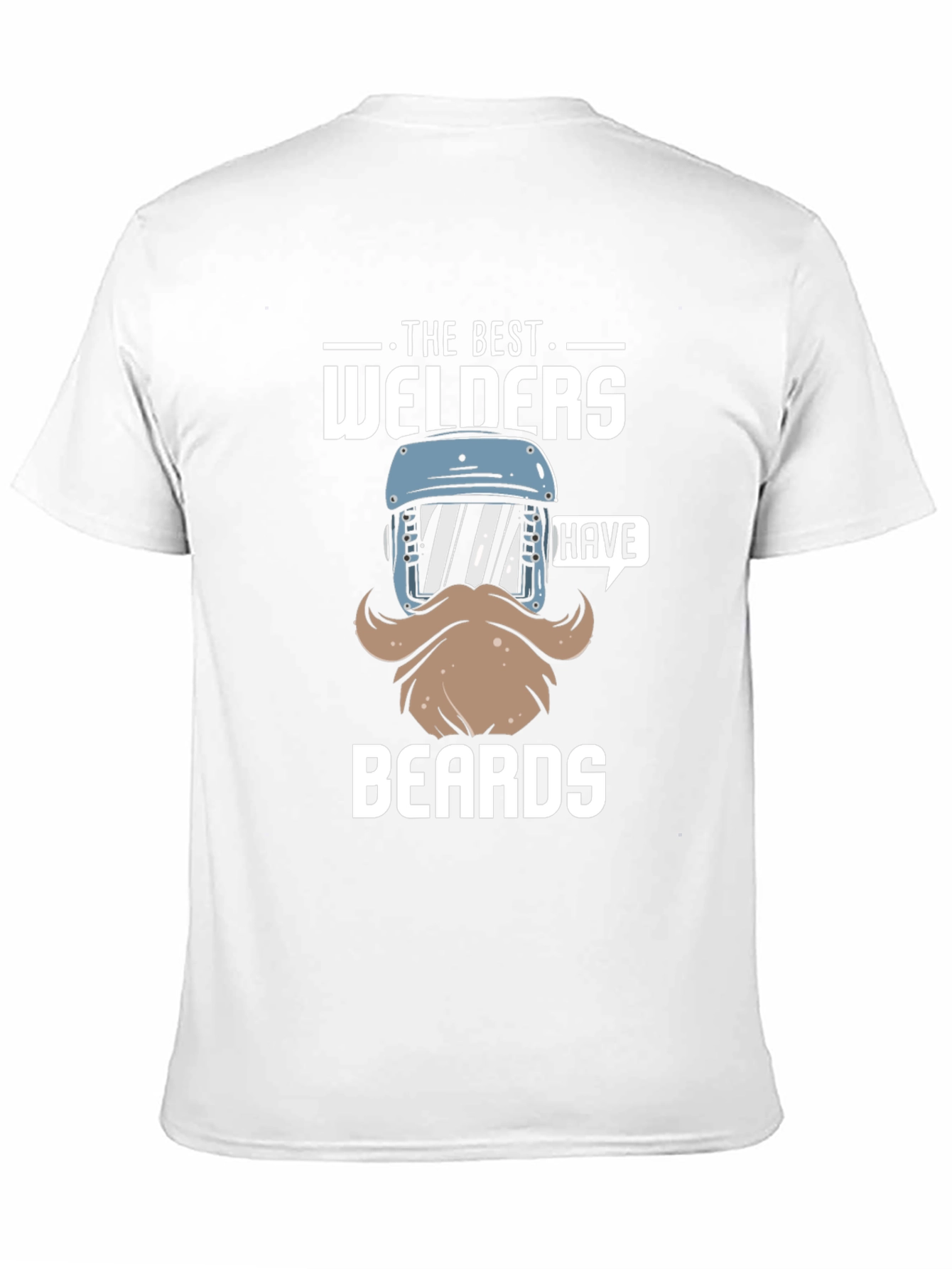 Black Best Welders Have Beards T-Shirt - Black Cotton Tee view 11