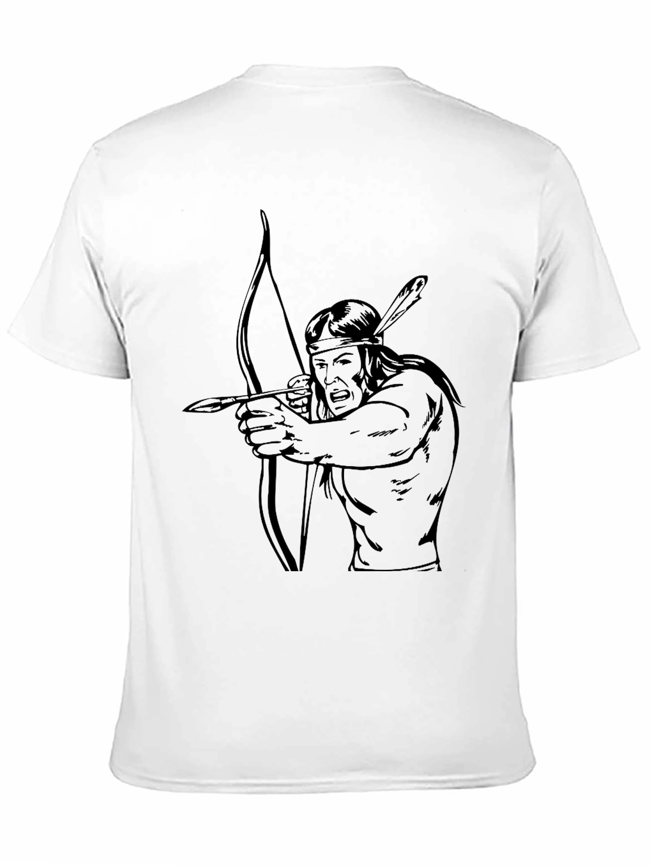 Black Native Archer Graphic T-Shirt - Black view 11