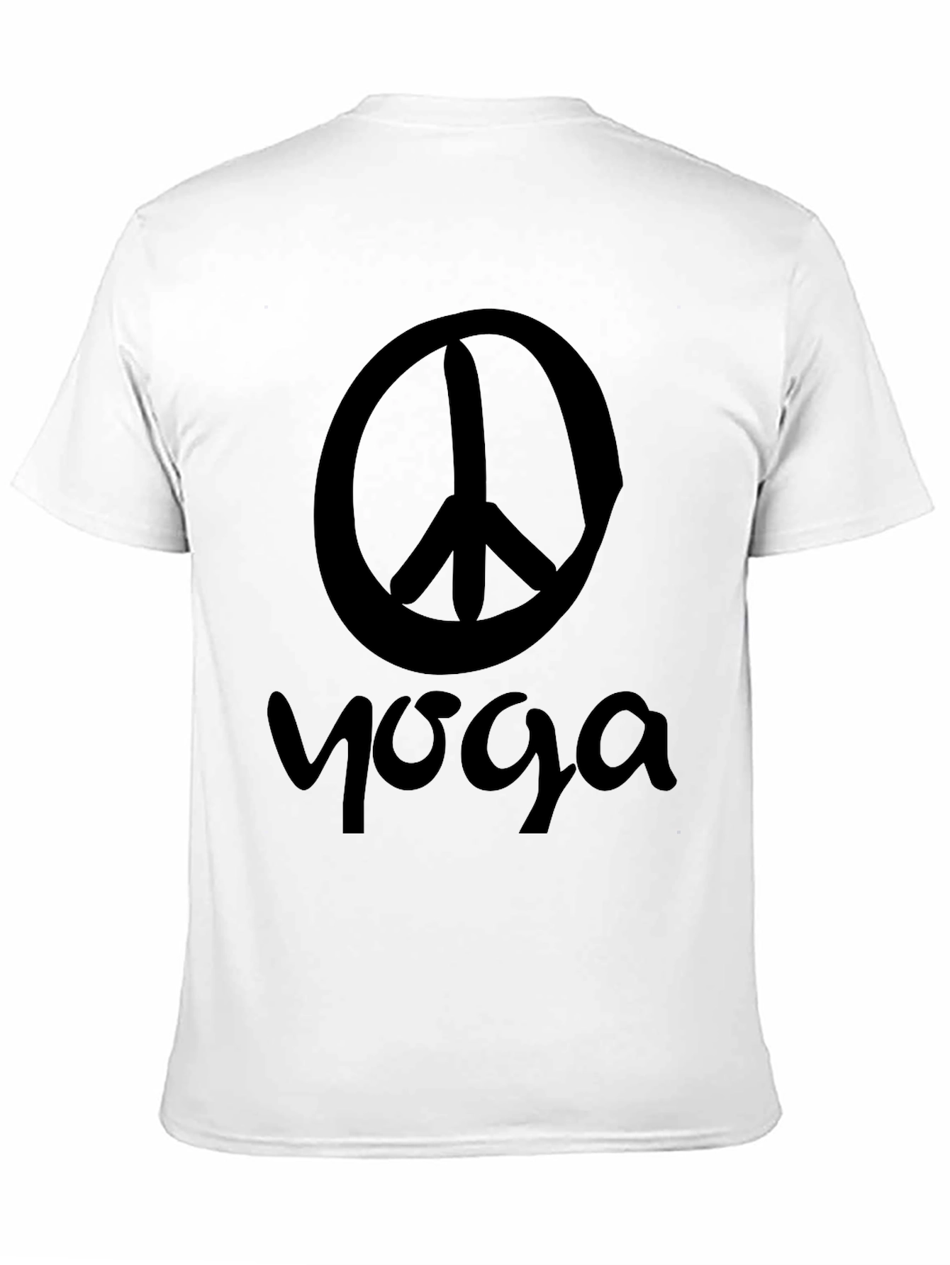 Black Peace Yoga Graphic T-Shirt - Unisex view 11