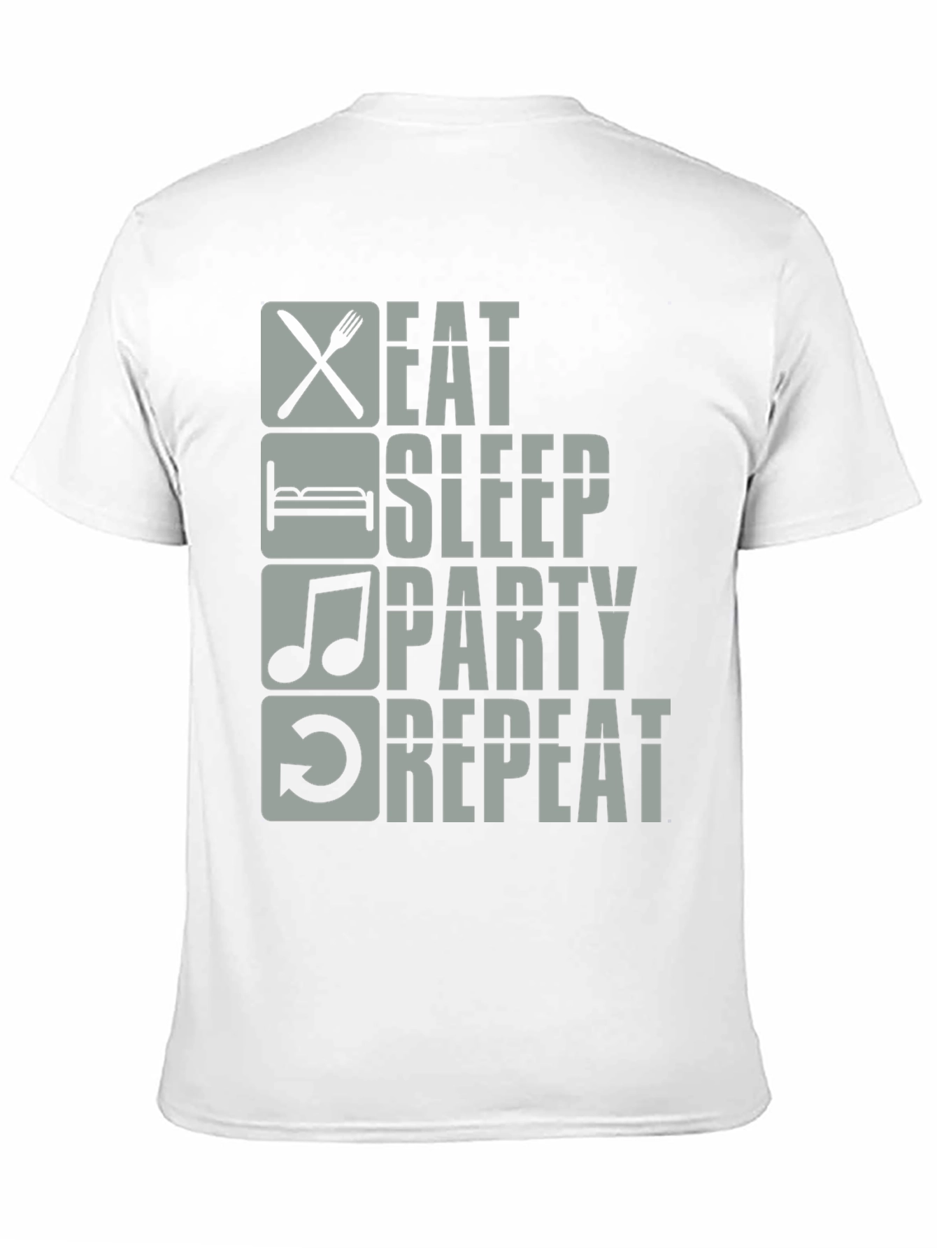 Black Eat Sleep Party Repeat Graphic Tee view 11