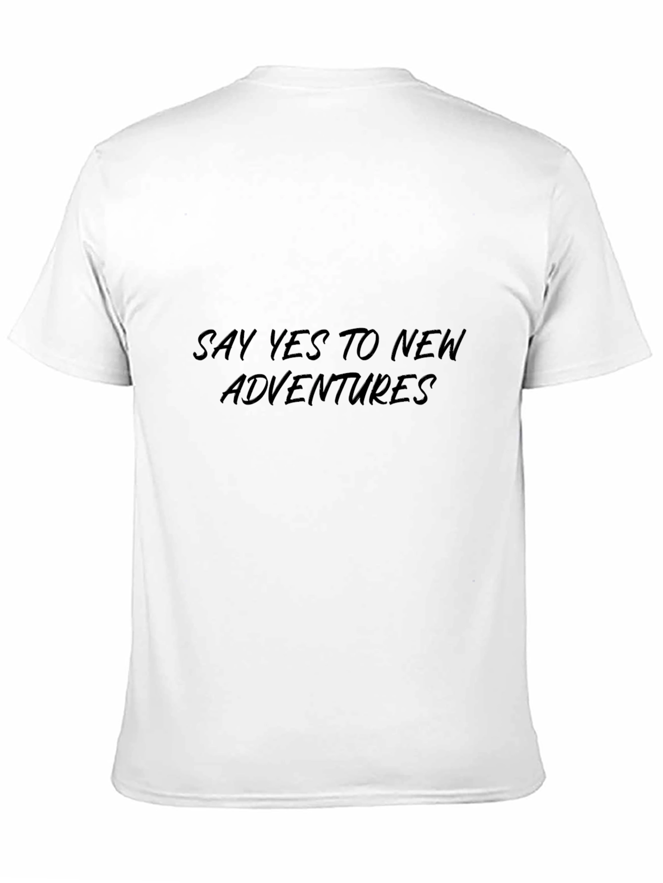 Black Men's Black 'Say Yes To New Adventures' T-Shirt view 11