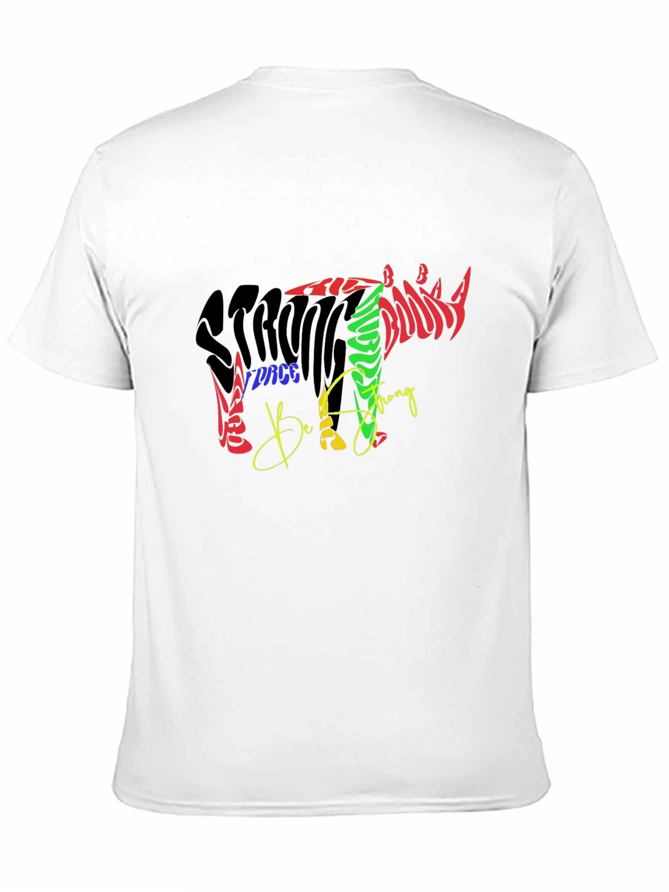 Black Strong Rhino Graphic T-Shirt view 11