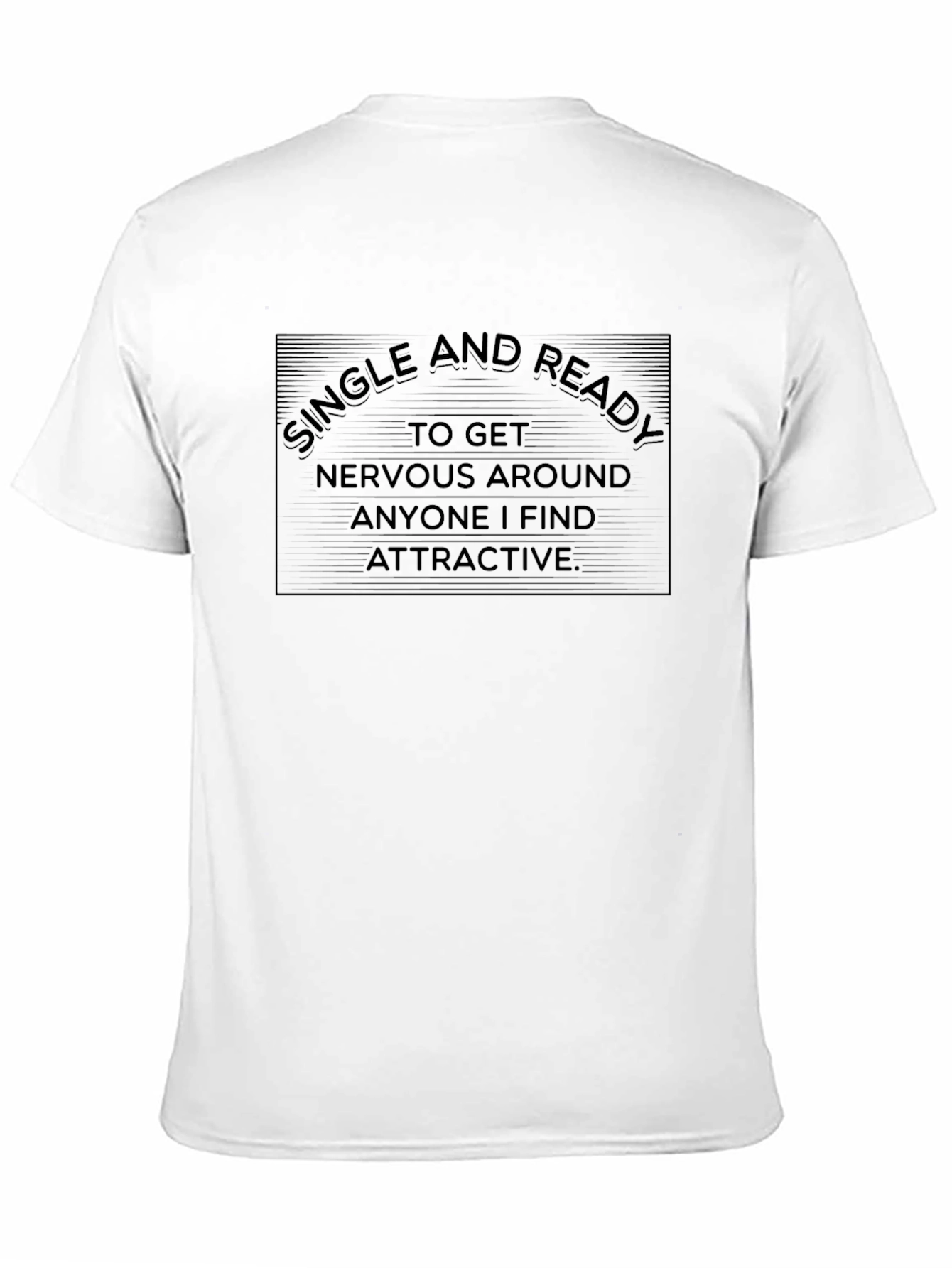 Black Single and Ready T-Shirt - Black, Funny Graphic Tee view 11
