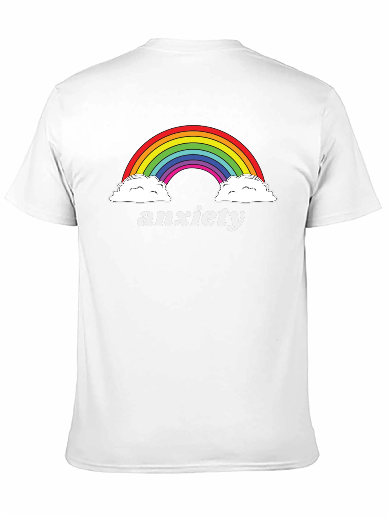 Black Anxiety Rainbow Graphic Tee view 11