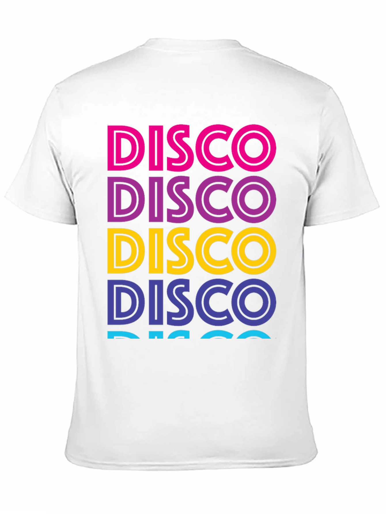 Black Retro Disco T-Shirt - Colorful Word Art view 11