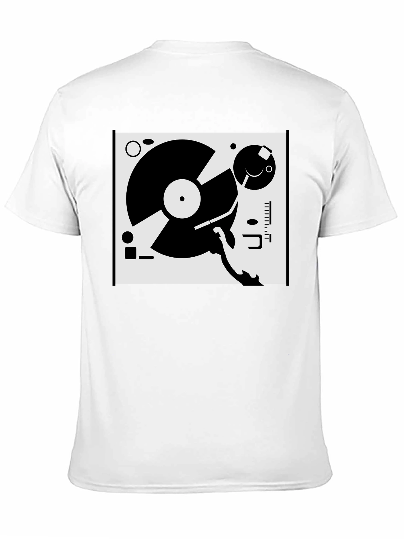 Black Retro Turntable Graphic Tee - Black view 11
