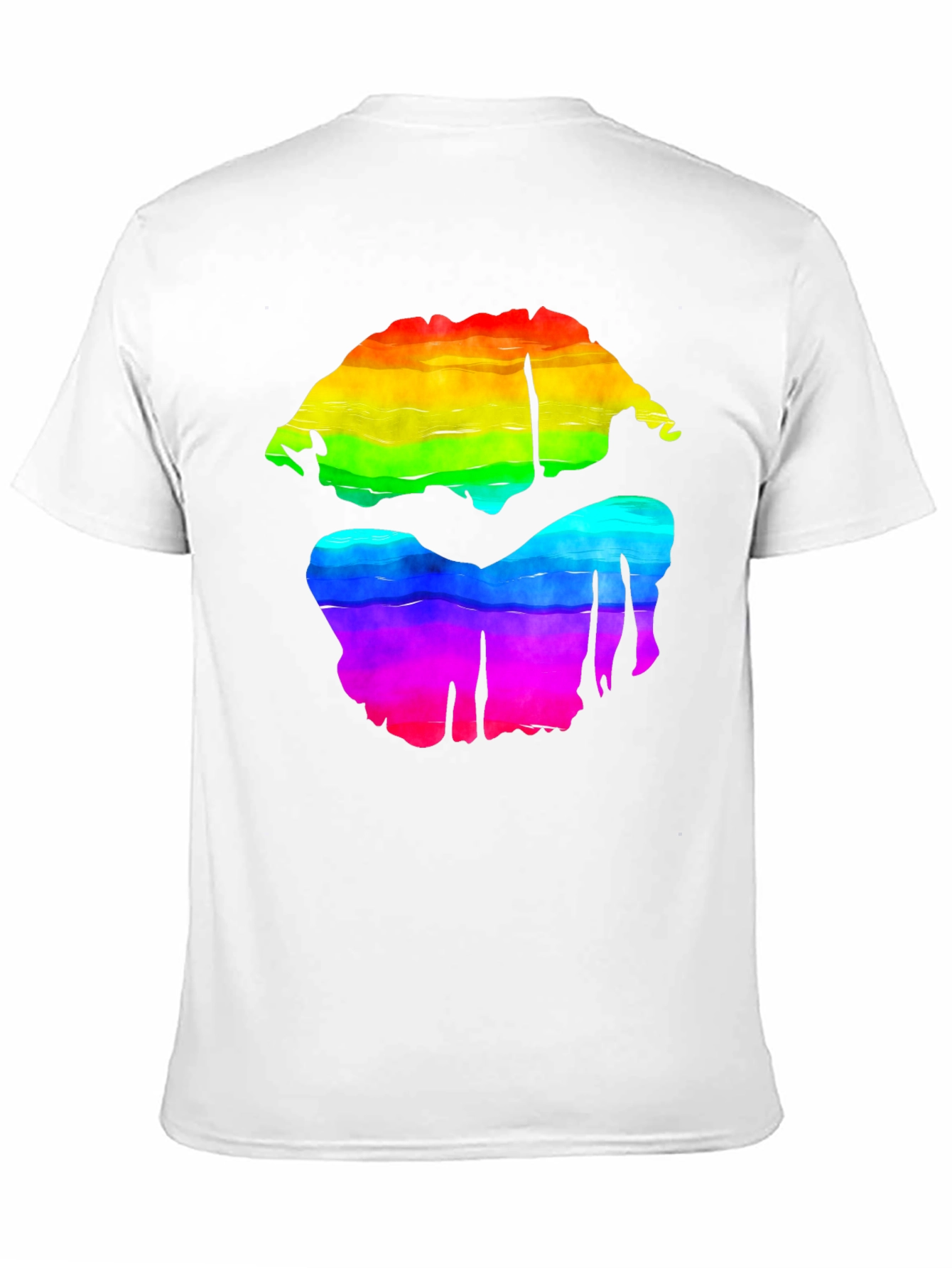 Black Rainbow Lips Graphic Tee - Bold Pride Shirt view 11