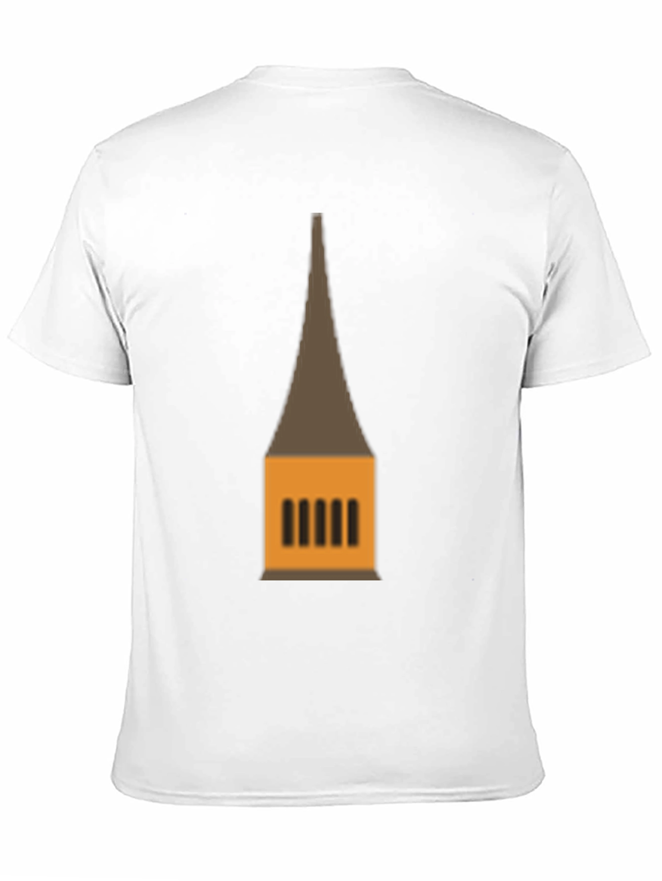 Black Graphic Tee: Temple Tower Design, Black view 11