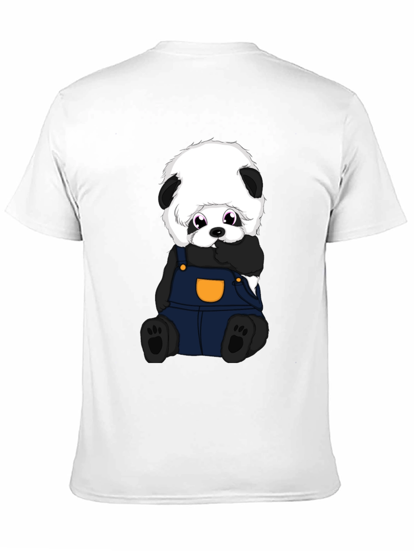 Black Cute Panda Bear T-Shirt - Soft Cotton Blend view 11