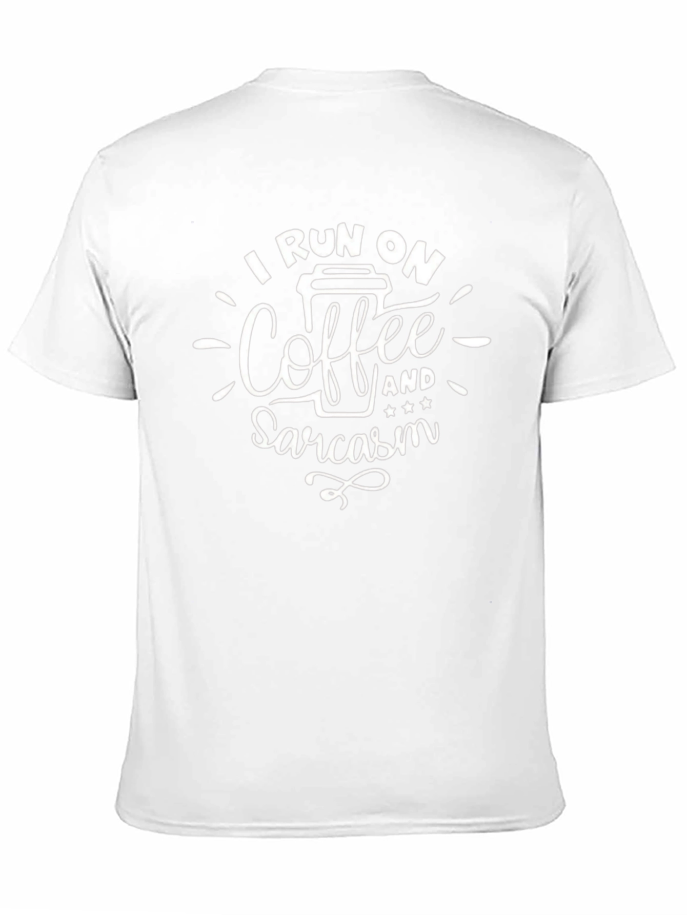 Black I Run on Coffee and Sarcasm Graphic Tee view 11