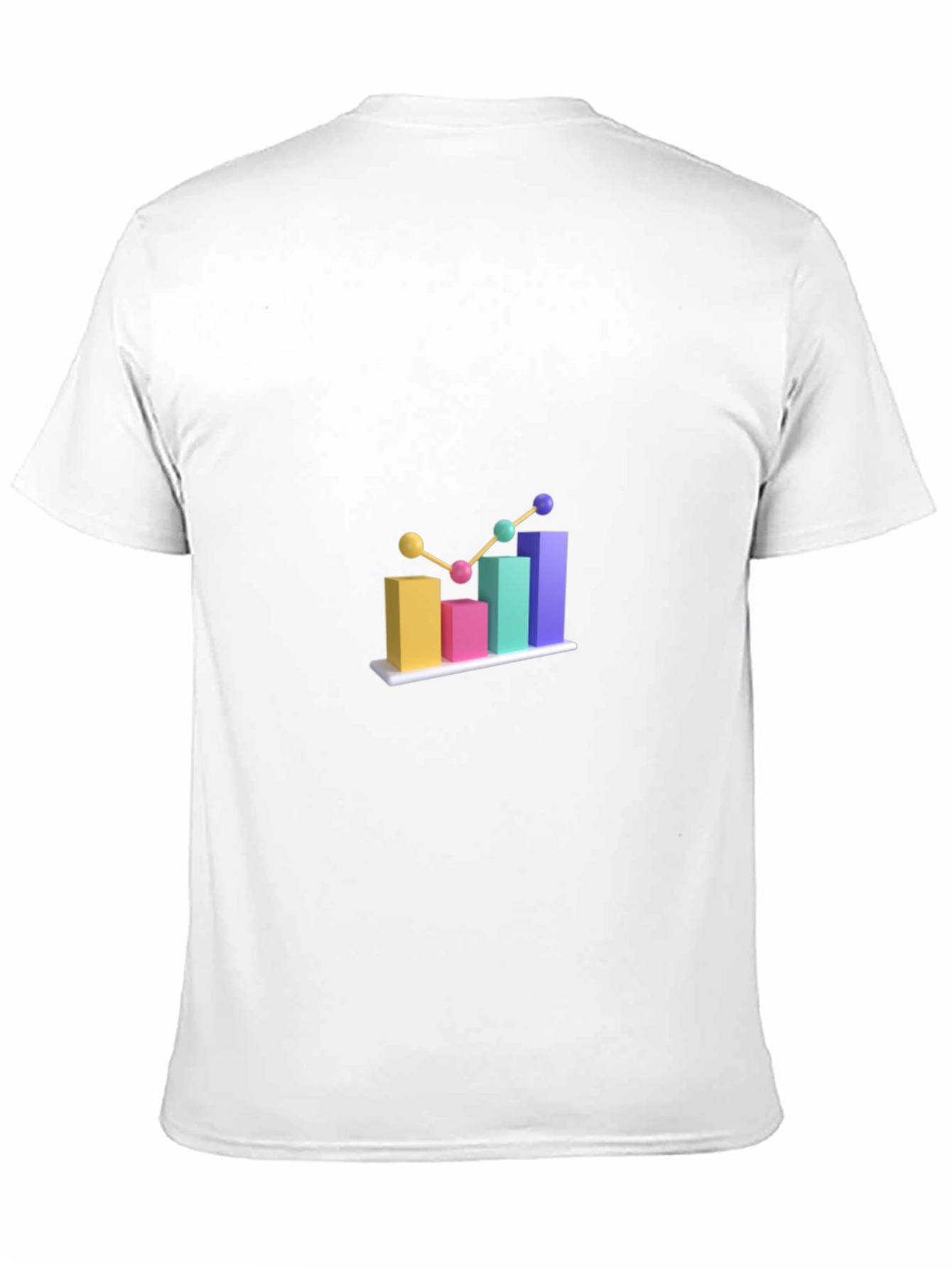 Black Trendy Bar Graph T-Shirt view 11