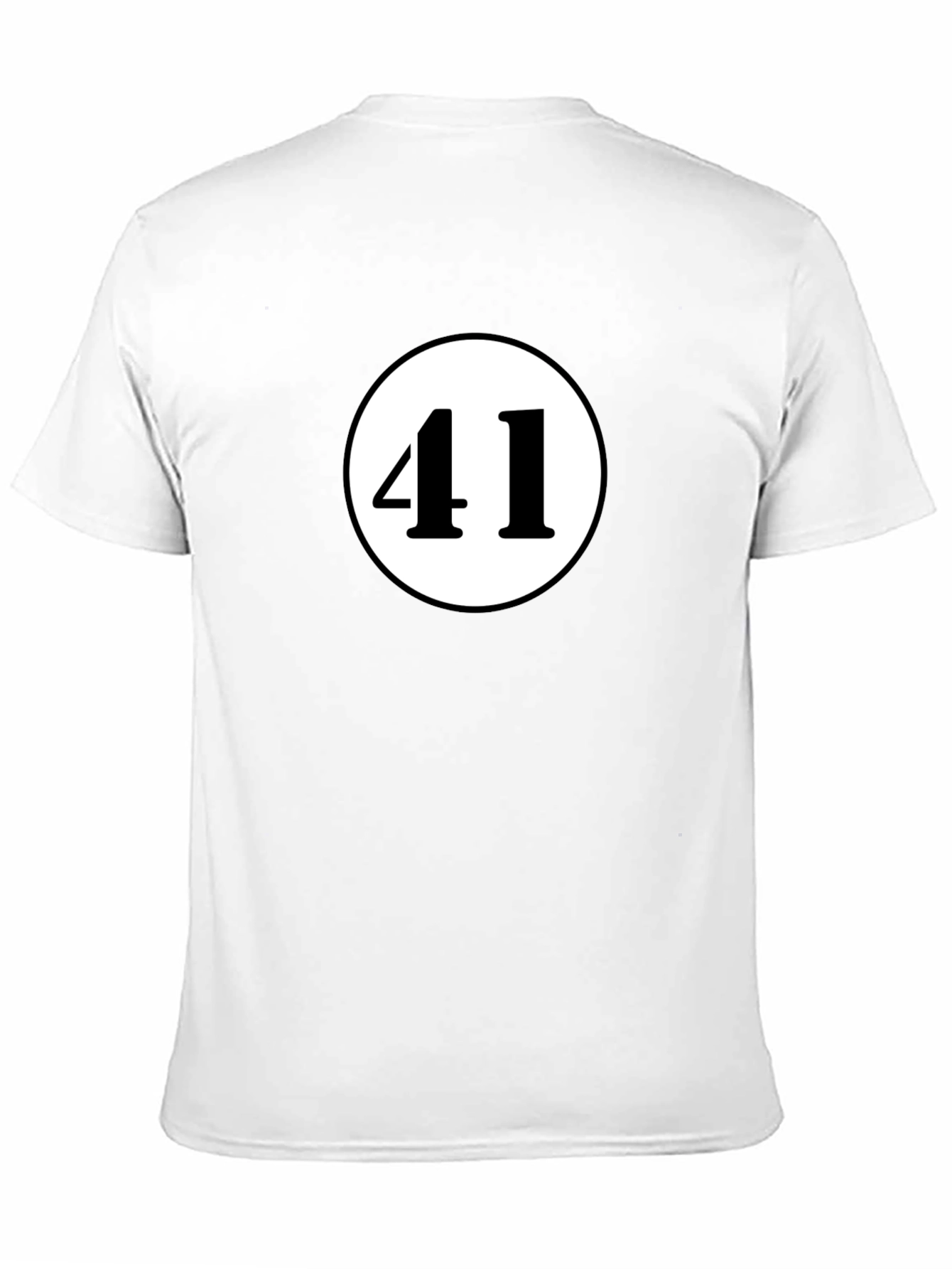 Black Black T-Shirt with Number 41 Design view 11