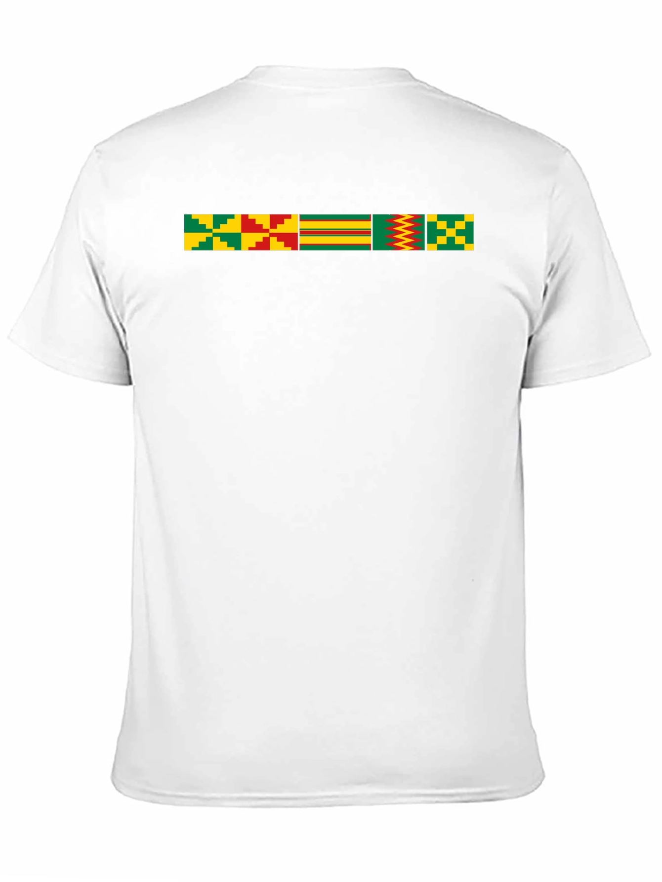 Black Kente Cloth Inspired Graphic T-Shirt view 11