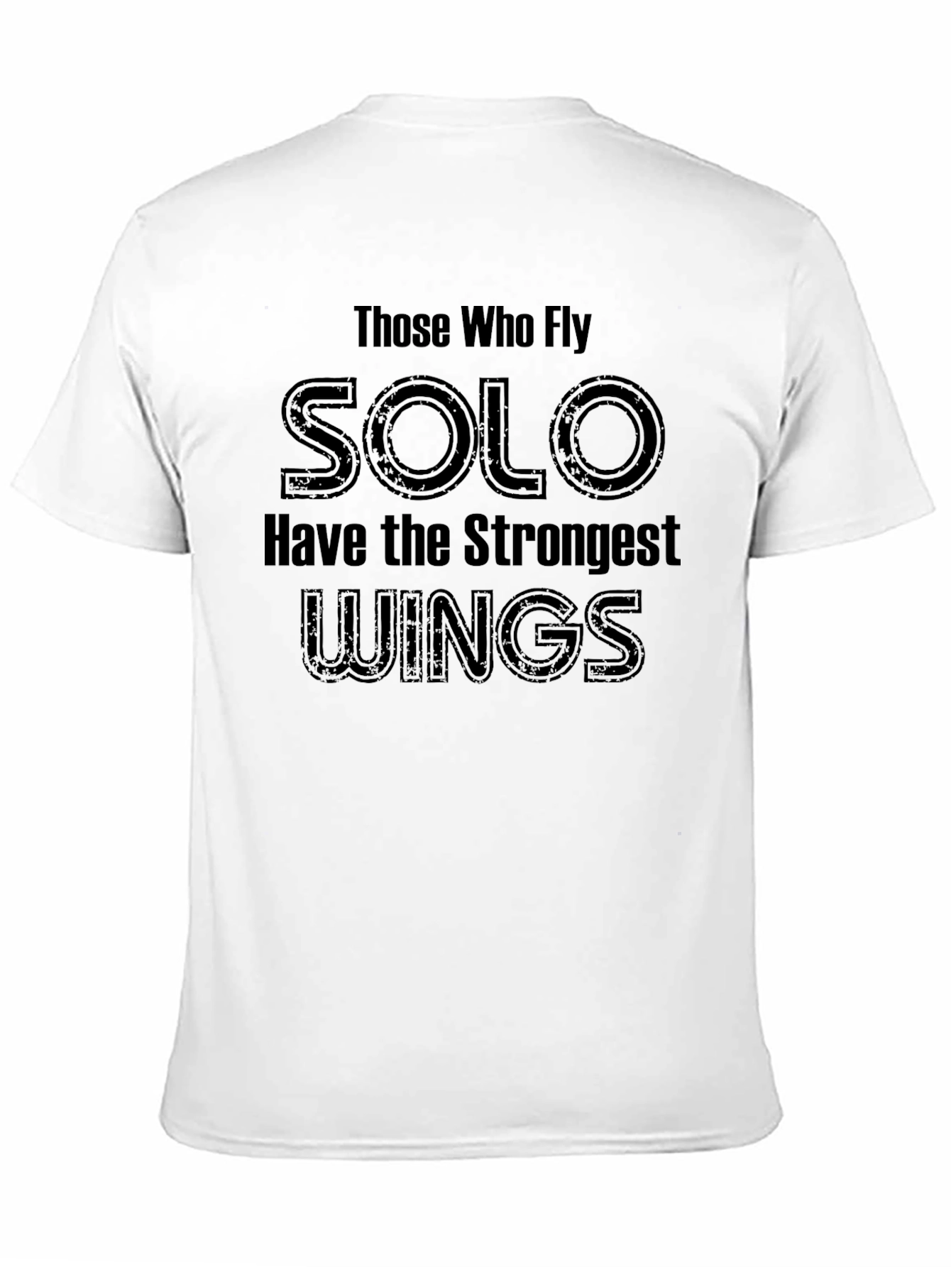 Black Solo Wings Black T-Shirt - Motivational Graphic Tee view 11