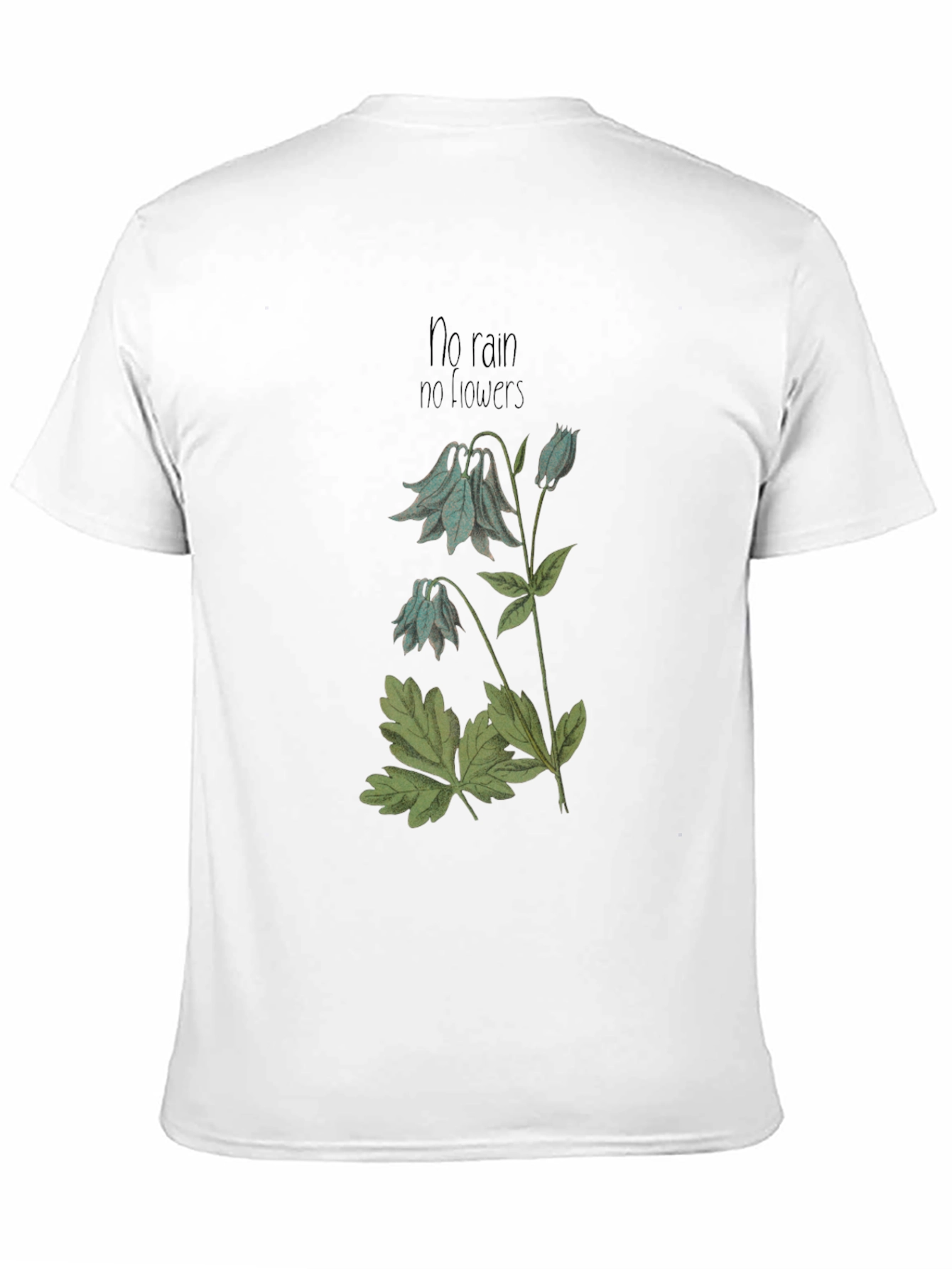 Black No Rain No Flowers Black Graphic Tee view 11