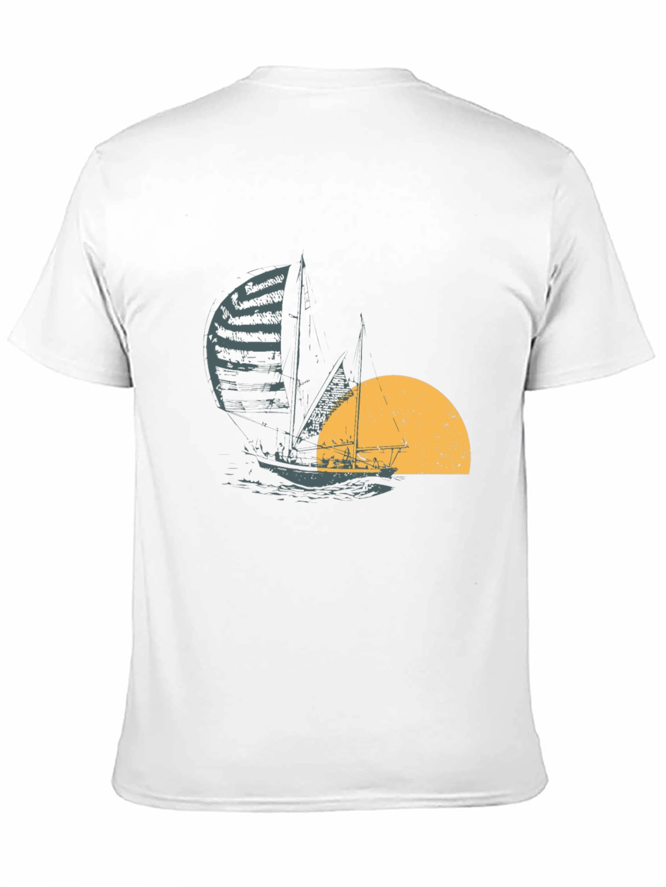 Black Sailing at Sunset Black T-Shirt view 11