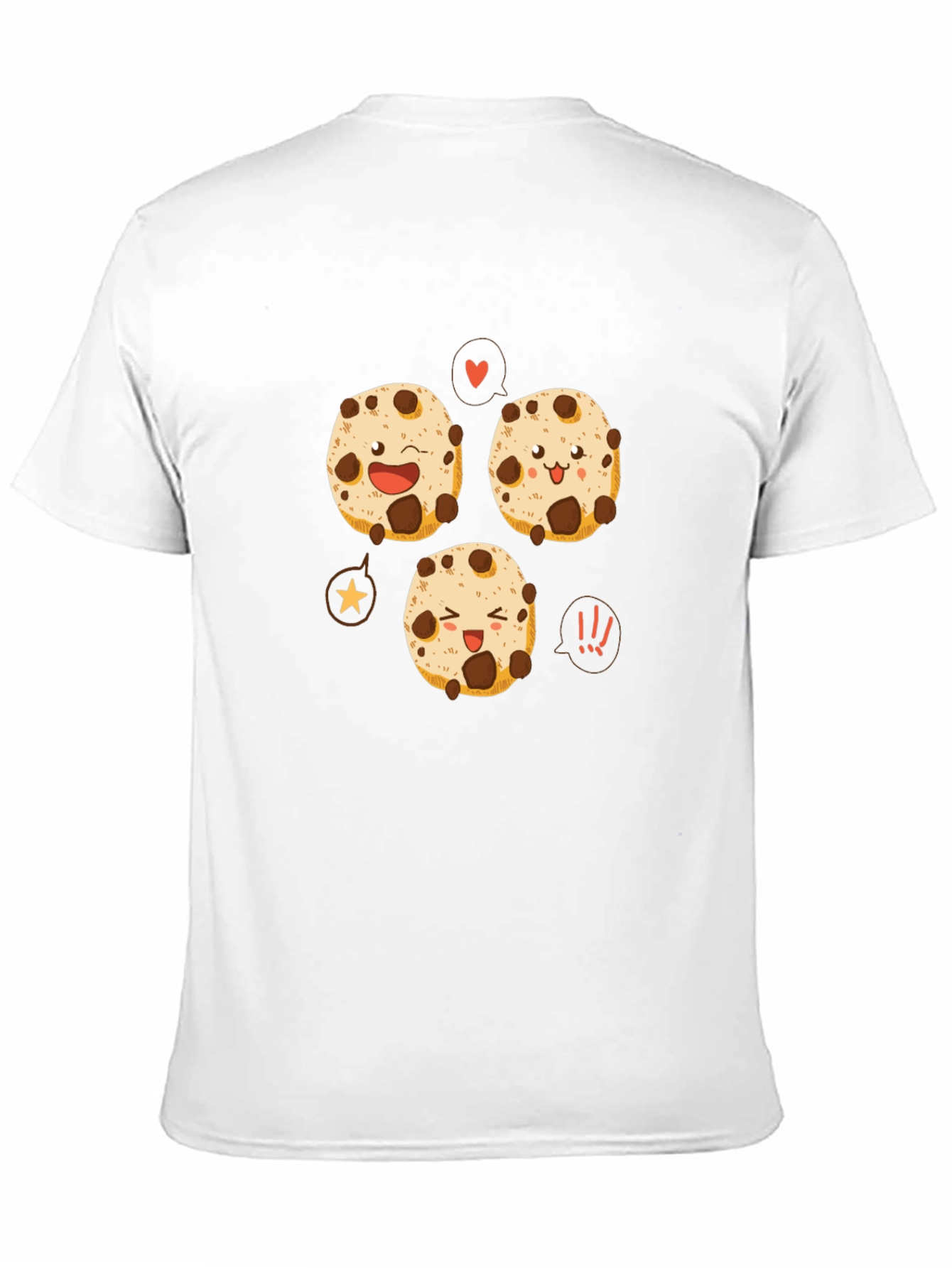 Black Cookie Cartoon Black T-Shirt view 11