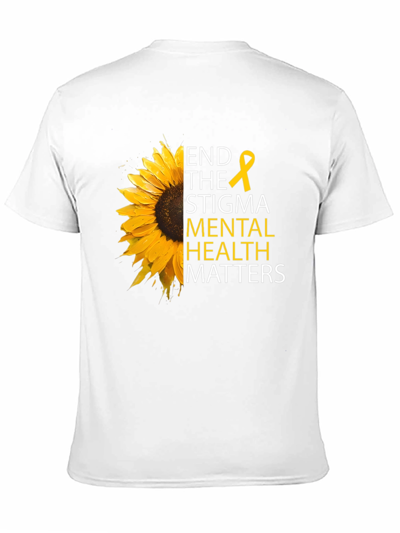 Black Mental Health Matters Sunflower T-Shirt view 11