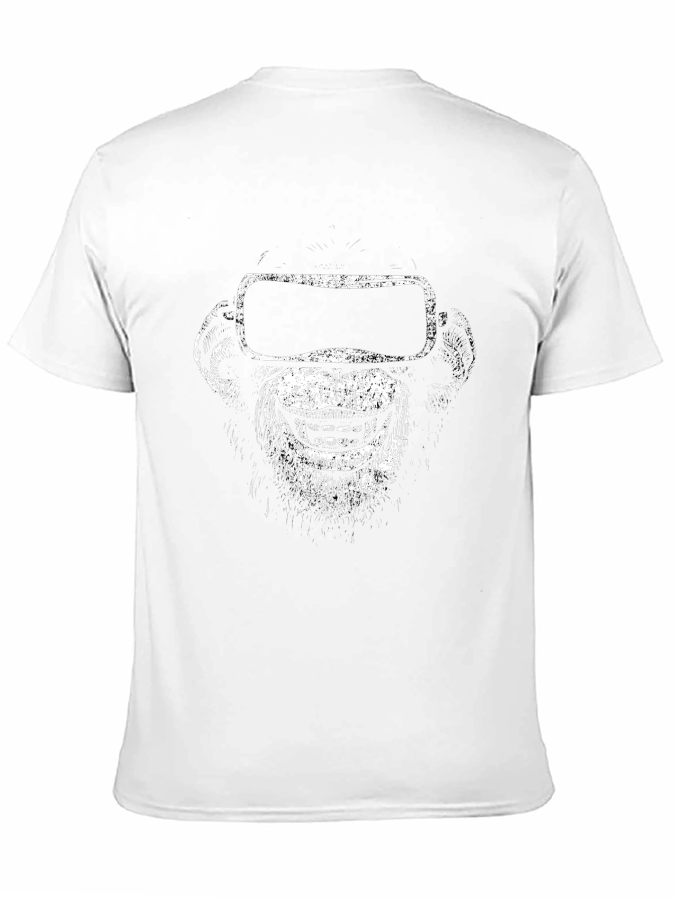 Black Monkey VR Headset Graphic Tee - Black Cotton view 11