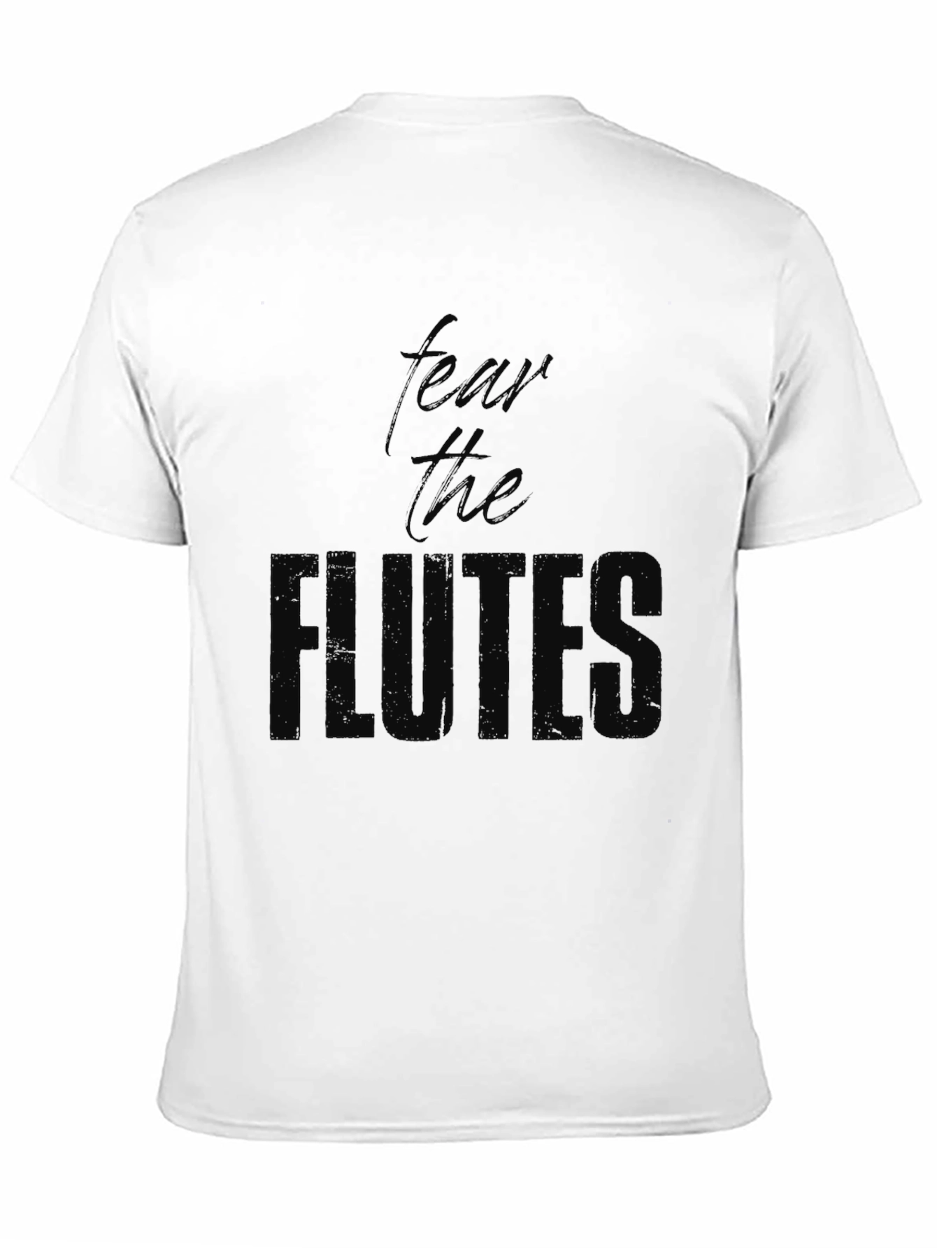 Black Fear The Flute T-Shirt - Black Cotton Tee view 11