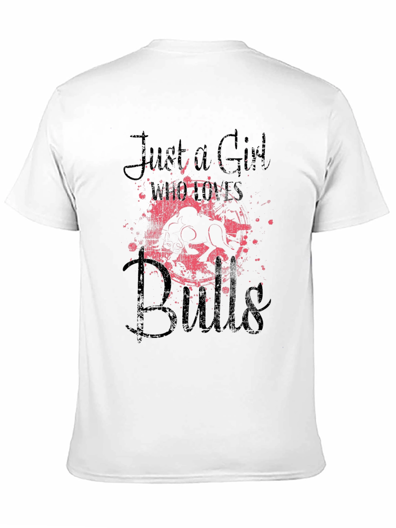 Just A Girl Who Loves Bulls Graphic Tee - Black - 11
