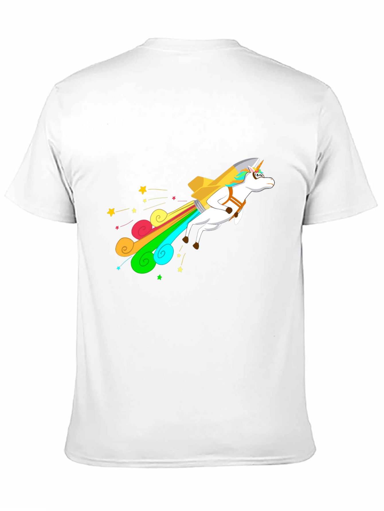 Black Unicorn Rocket T-Shirt - Black Cotton Blend view 11