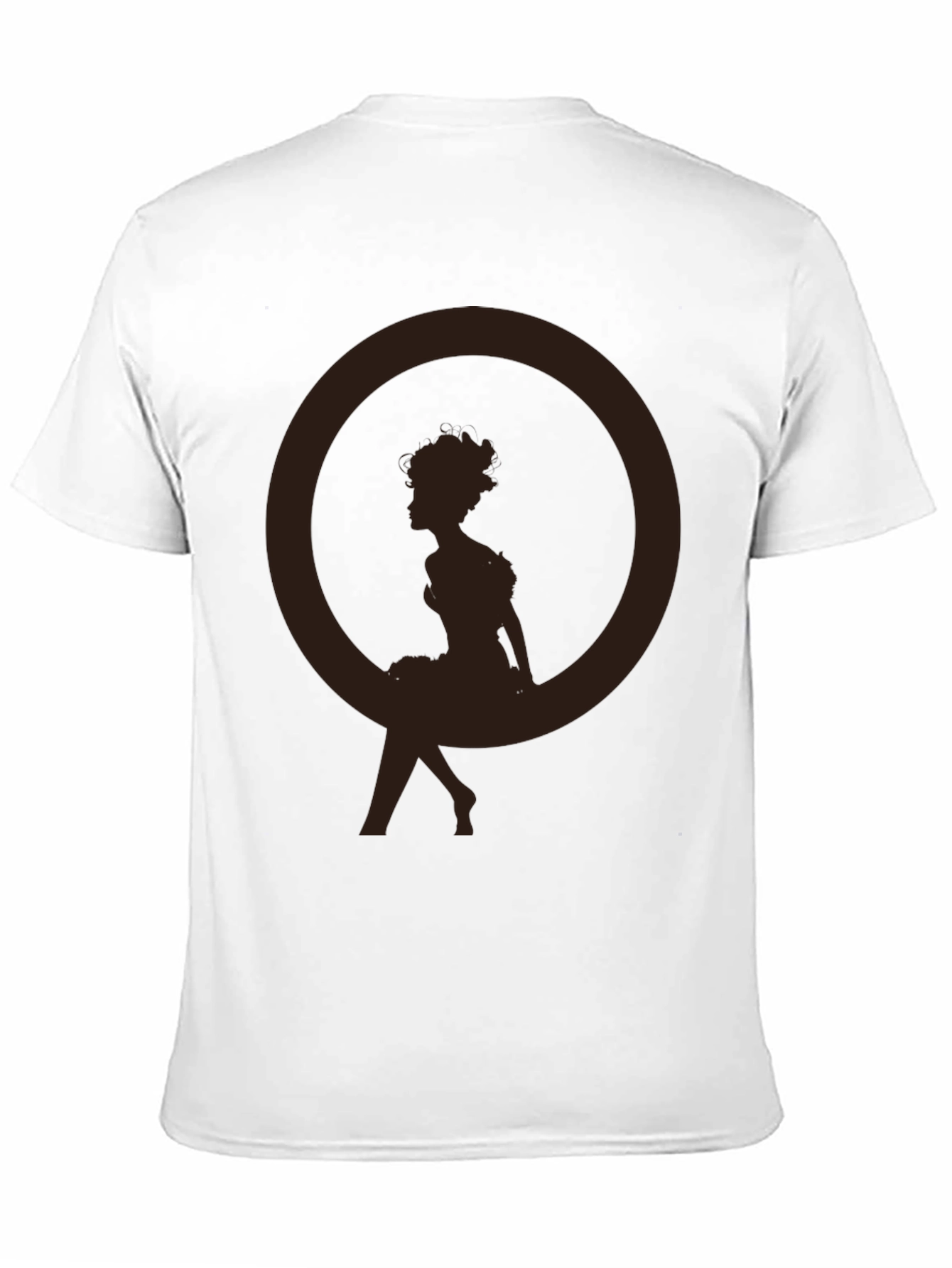 Black Silhouette Graphic Tee - Black Cotton Blend view 11