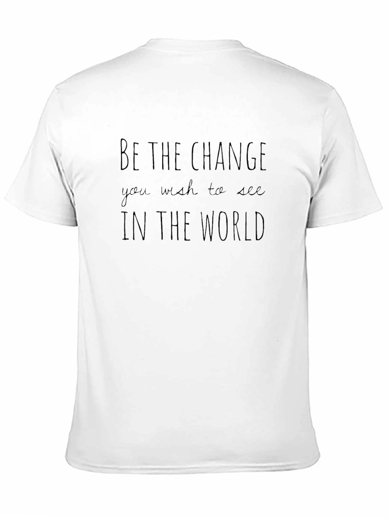 Black Inspirational Change T-Shirt - Be the Change view 11
