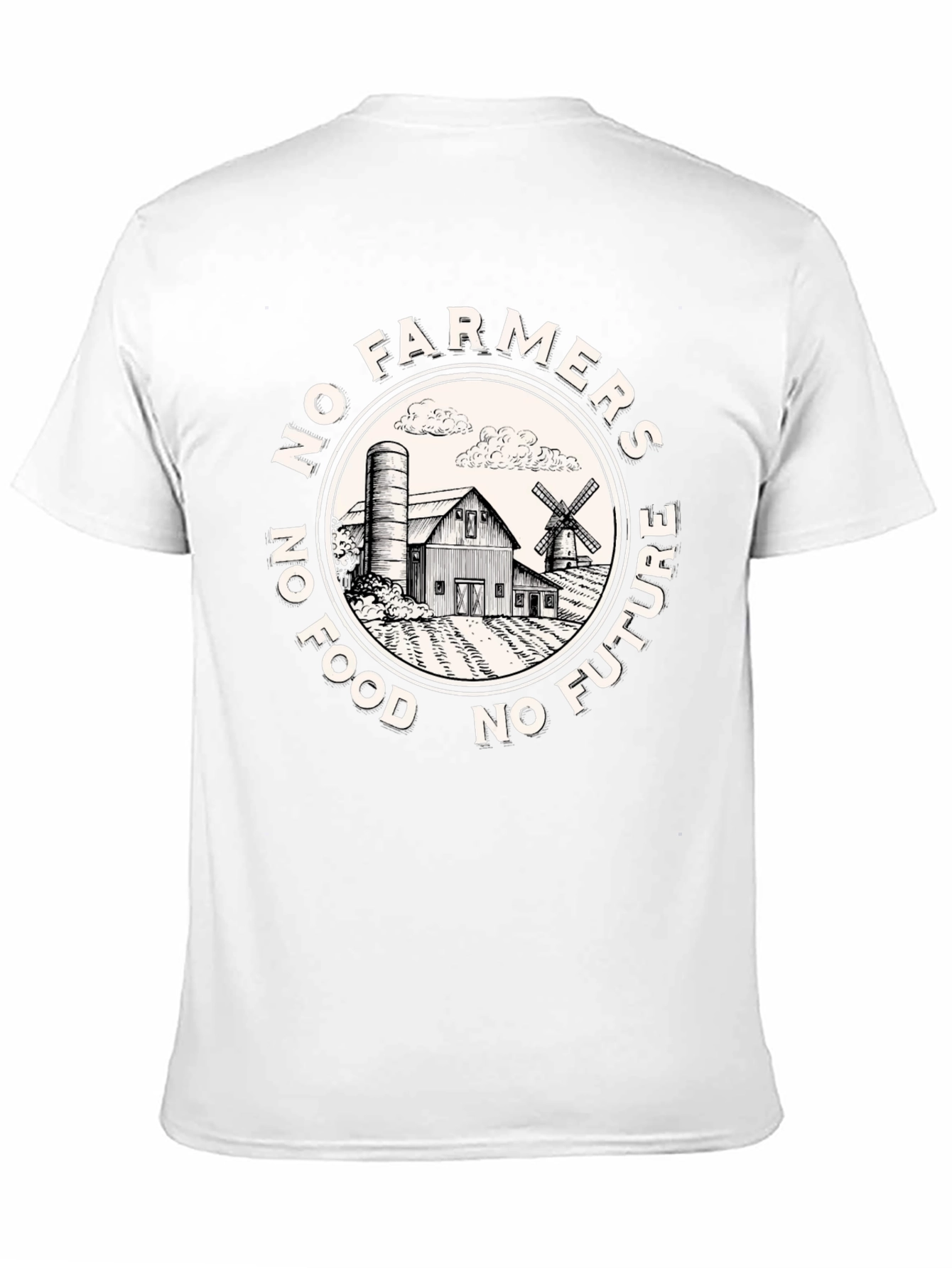 No Farmers No Food T-Shirt Black Graphic Tee - 11