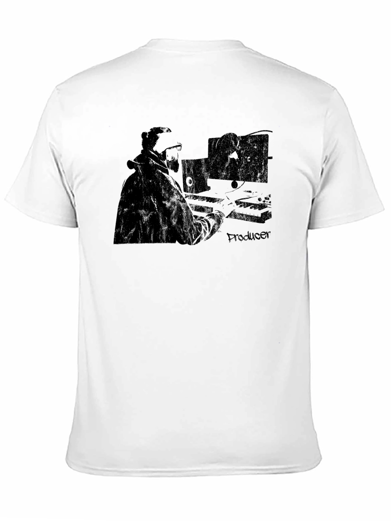 Black Producer Graphic T-Shirt - Black Music Studio Tee view 11