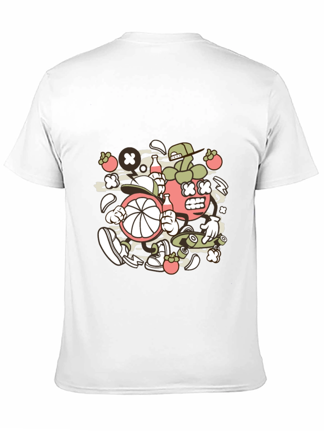 Black Cartoon Mangosteen Black Tee view 11
