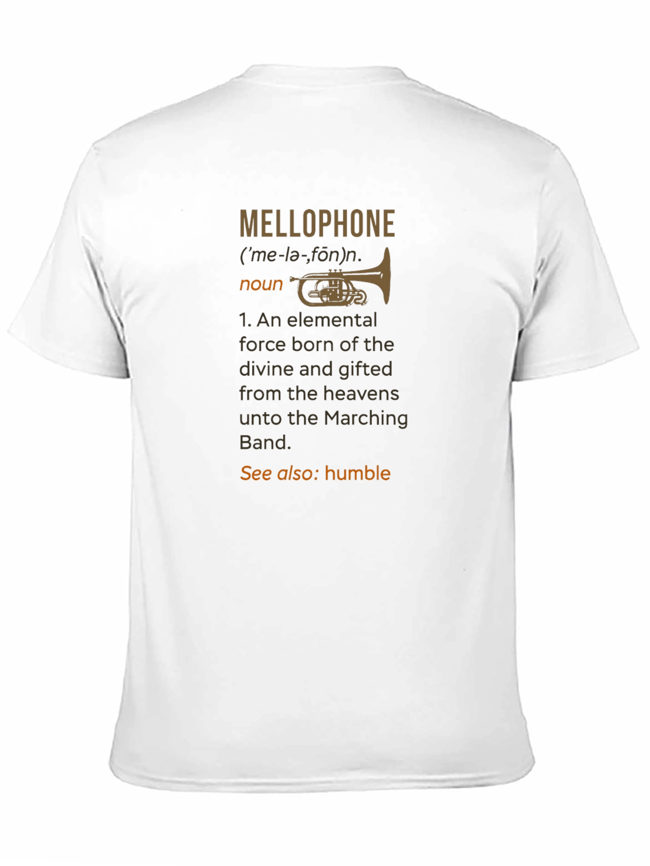 Black Mellophone Definition T-Shirt - Marching Band Humor Tee view 11