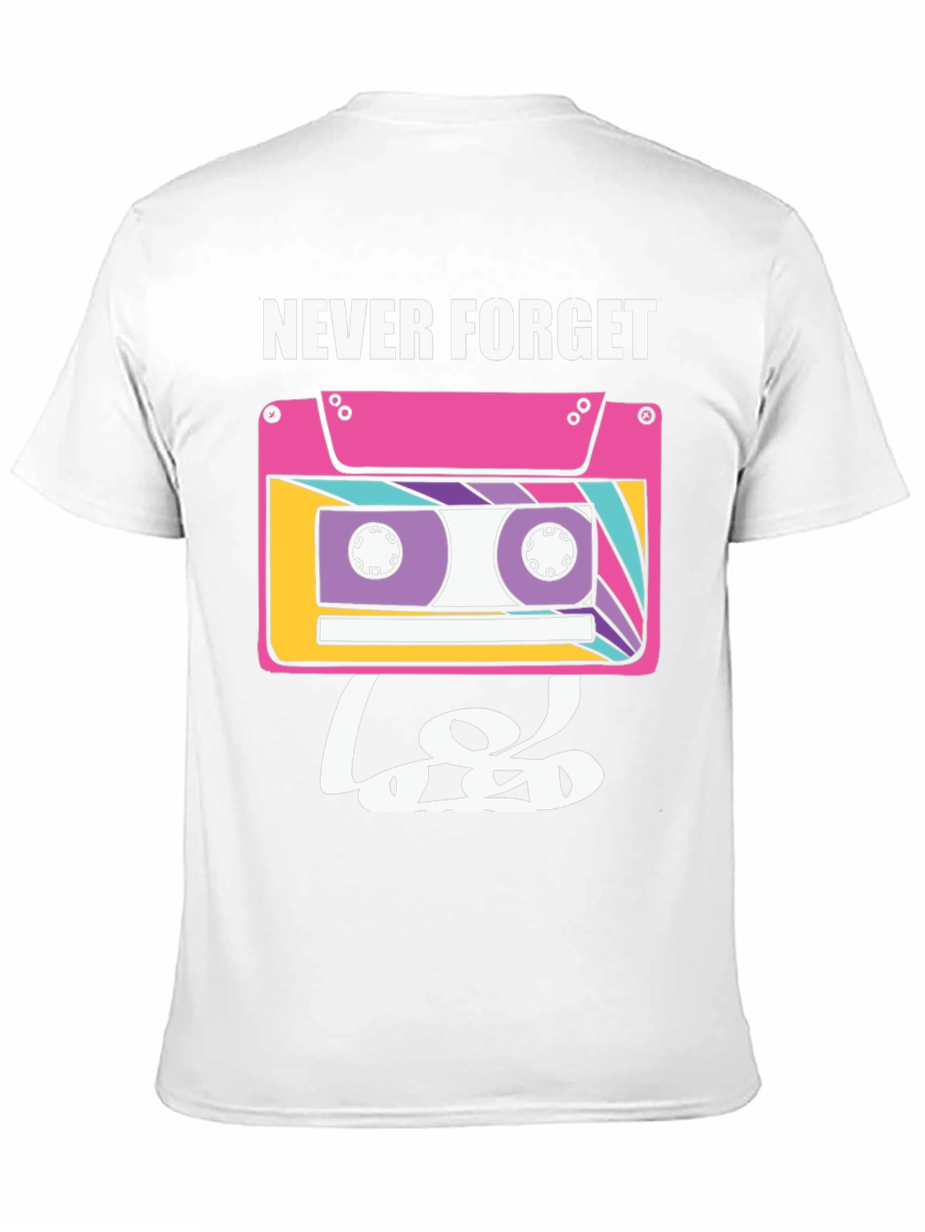 Black Retro Cassette Tape Graphic Tee - Never Forget view 11