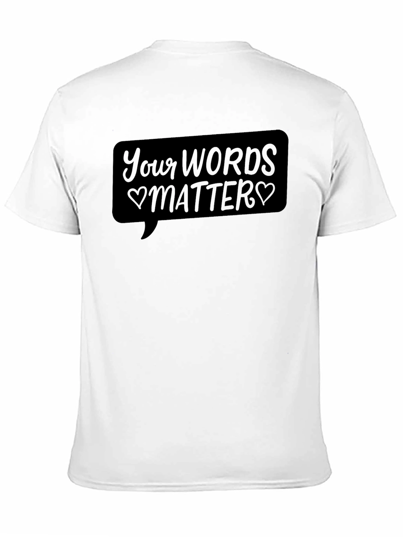 Black Your Words Matter Graphic Tee - Black view 11