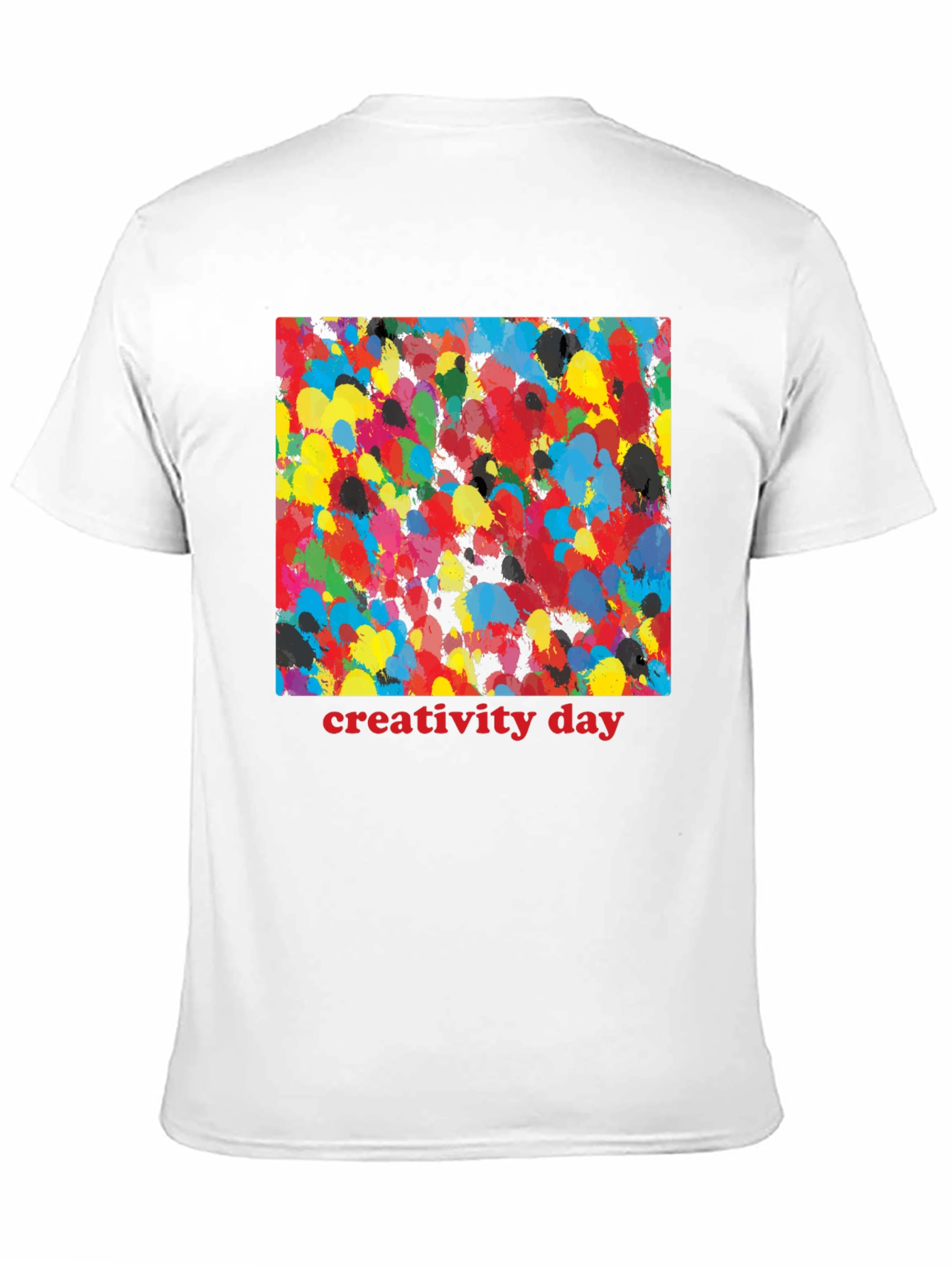 Black Creativity Day Splatter Art Black T-Shirt view 11