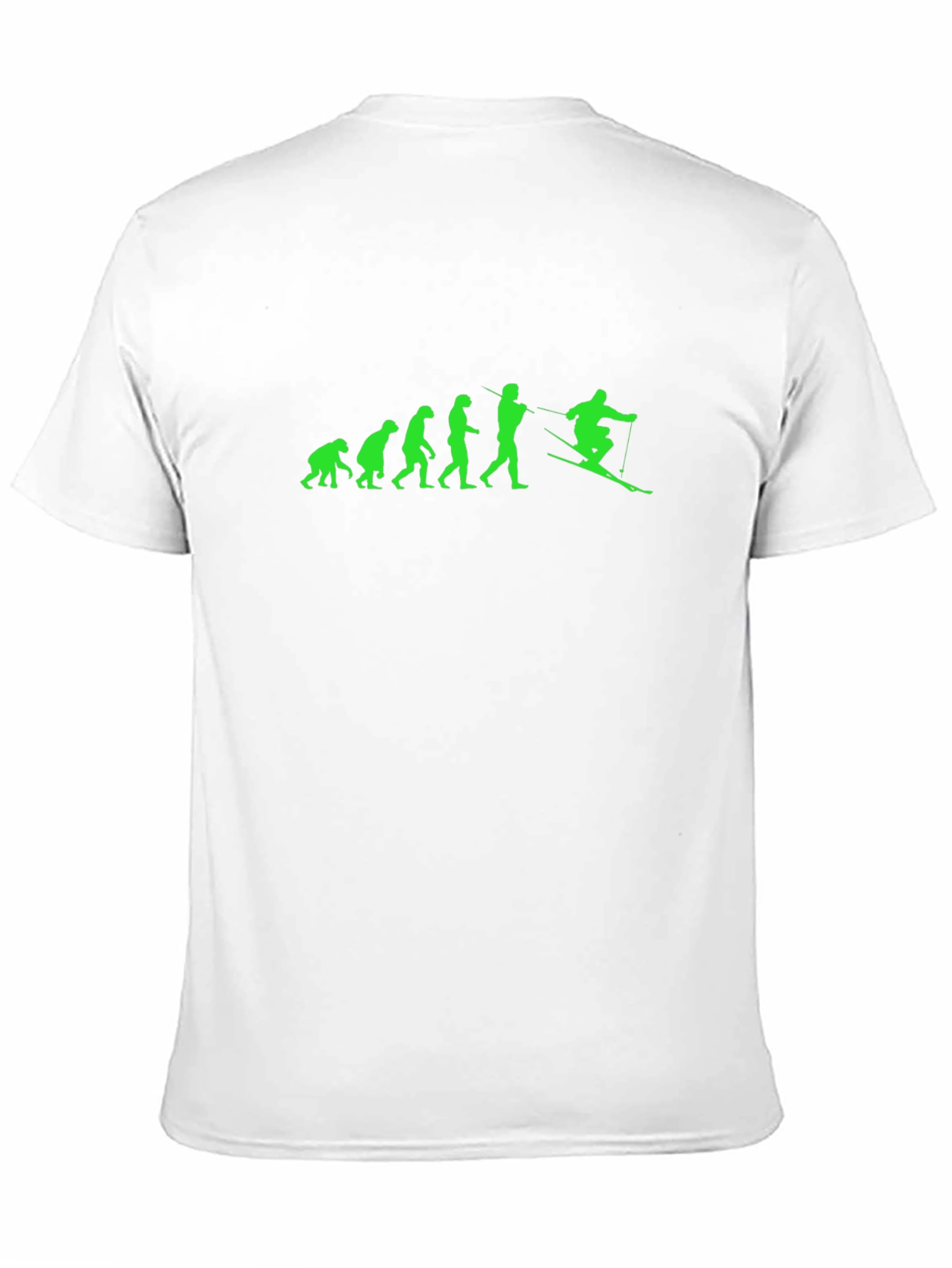 Black Evolution Ski T-Shirt - Funny Skiing Gift view 11